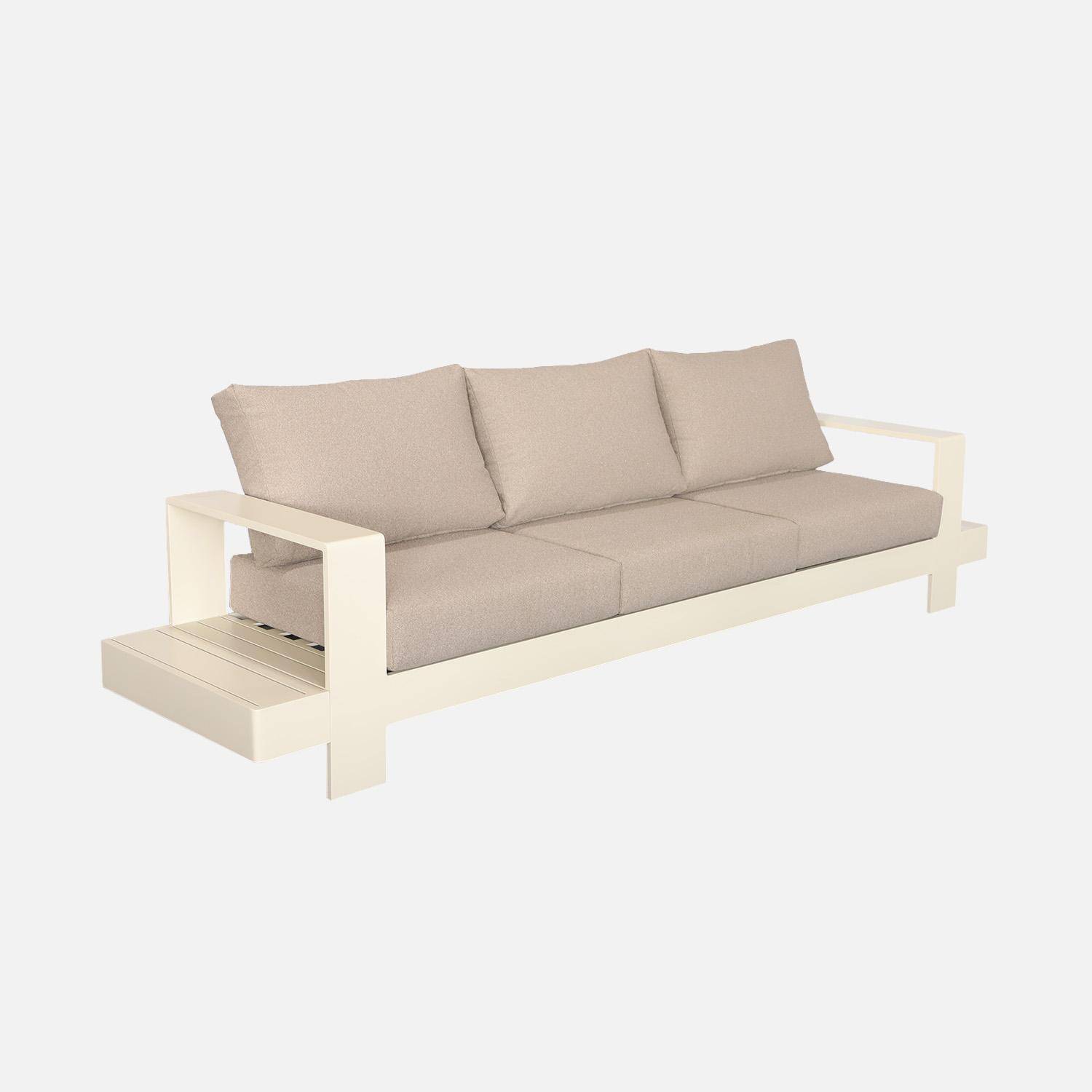 Conjunto de jardim em madeira de acácia e cordas para 4 lugares Beige - 122x81.7x66 cm,sweeek,Photo16