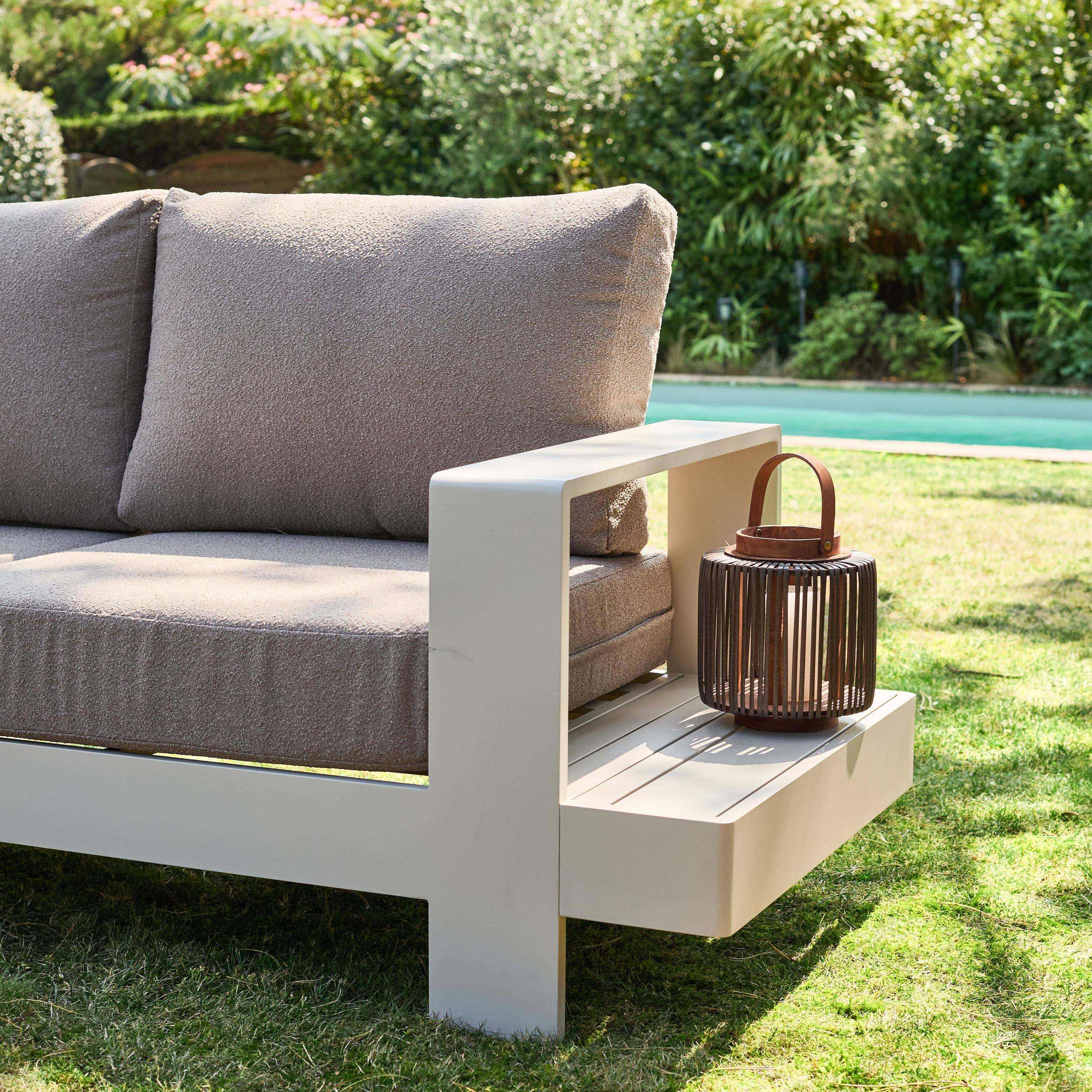 Loungeset voor 5 personen van aluminium beige en bruin - Alore,sweeek,Photo7