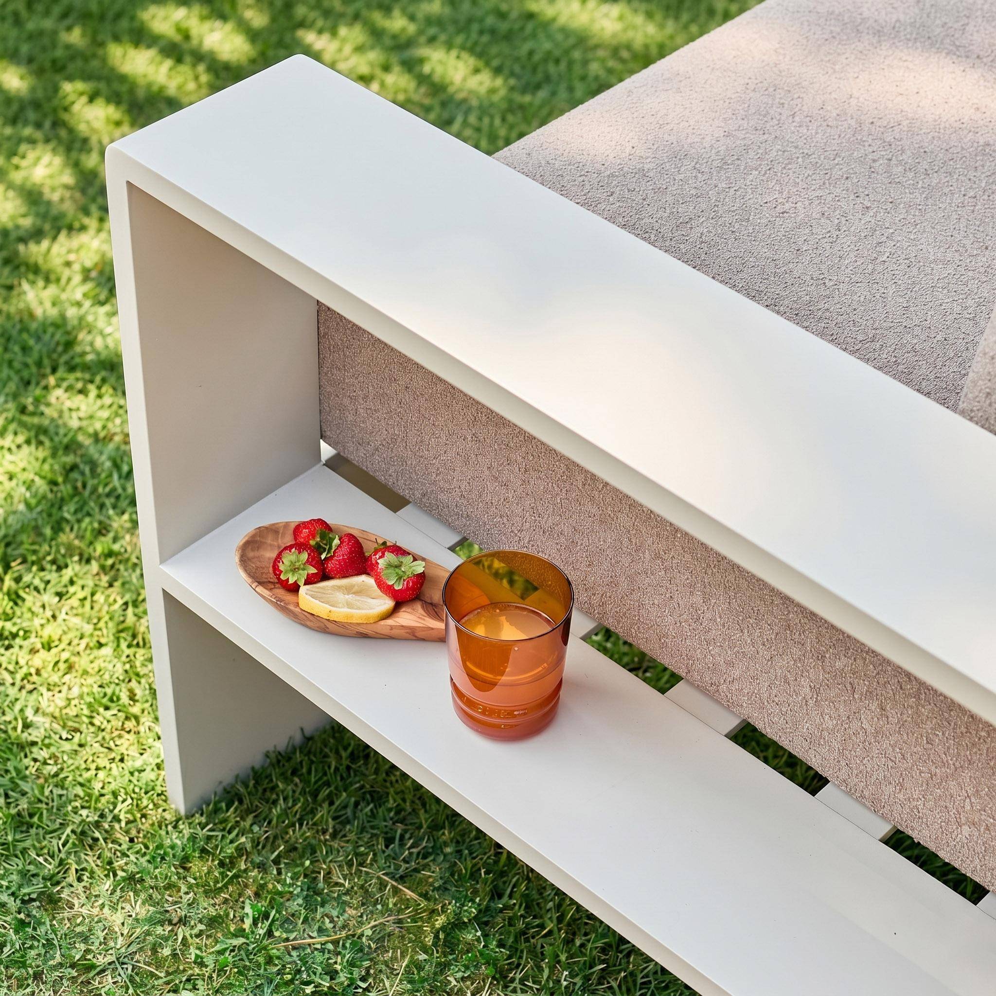Conjunto de jardín de aluminio, 5 plazas Beige - 122x81.7x66 cm Photo4