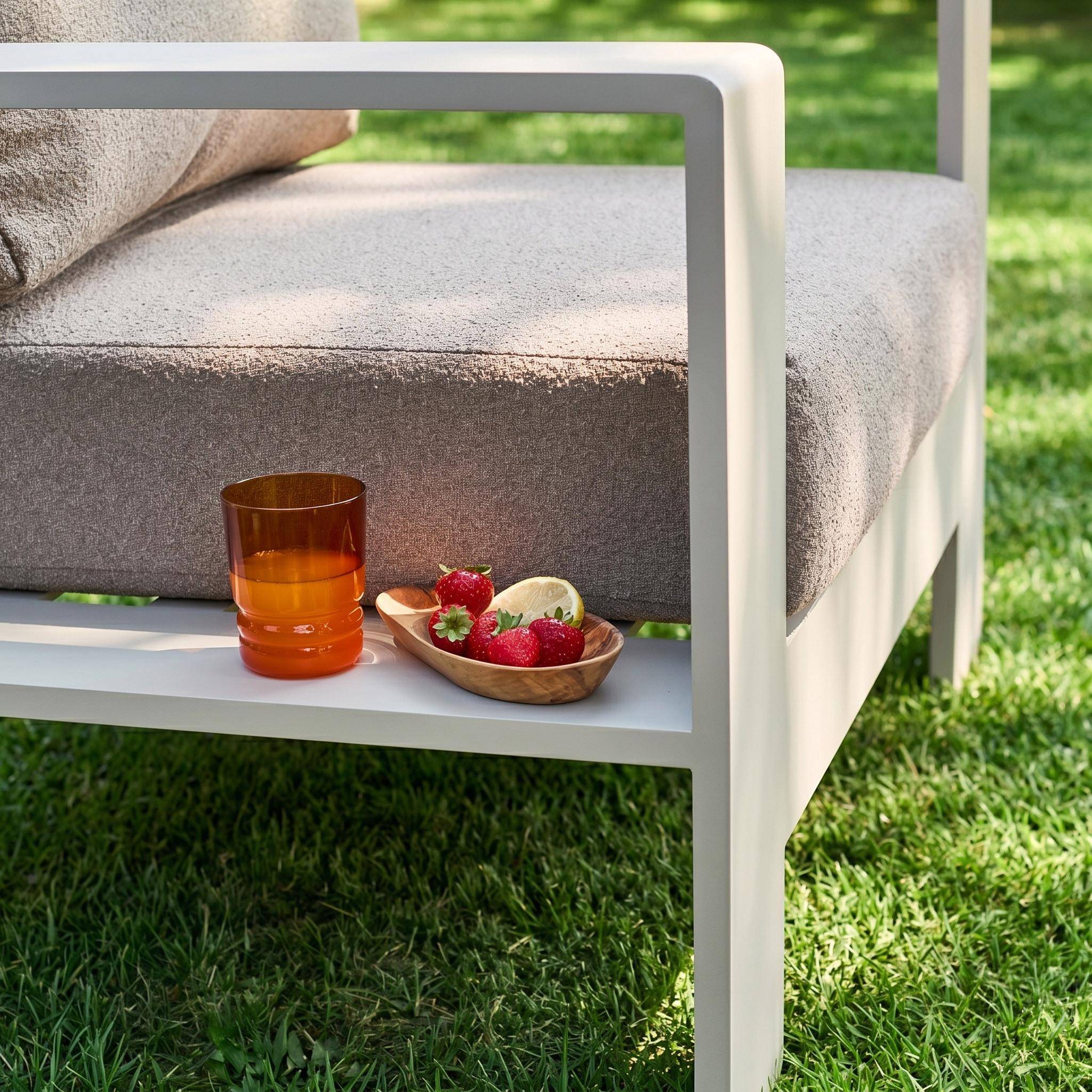 Conjunto de jardín de aluminio, 5 plazas Beige - 122x81.7x66 cm,sweeek,Photo8