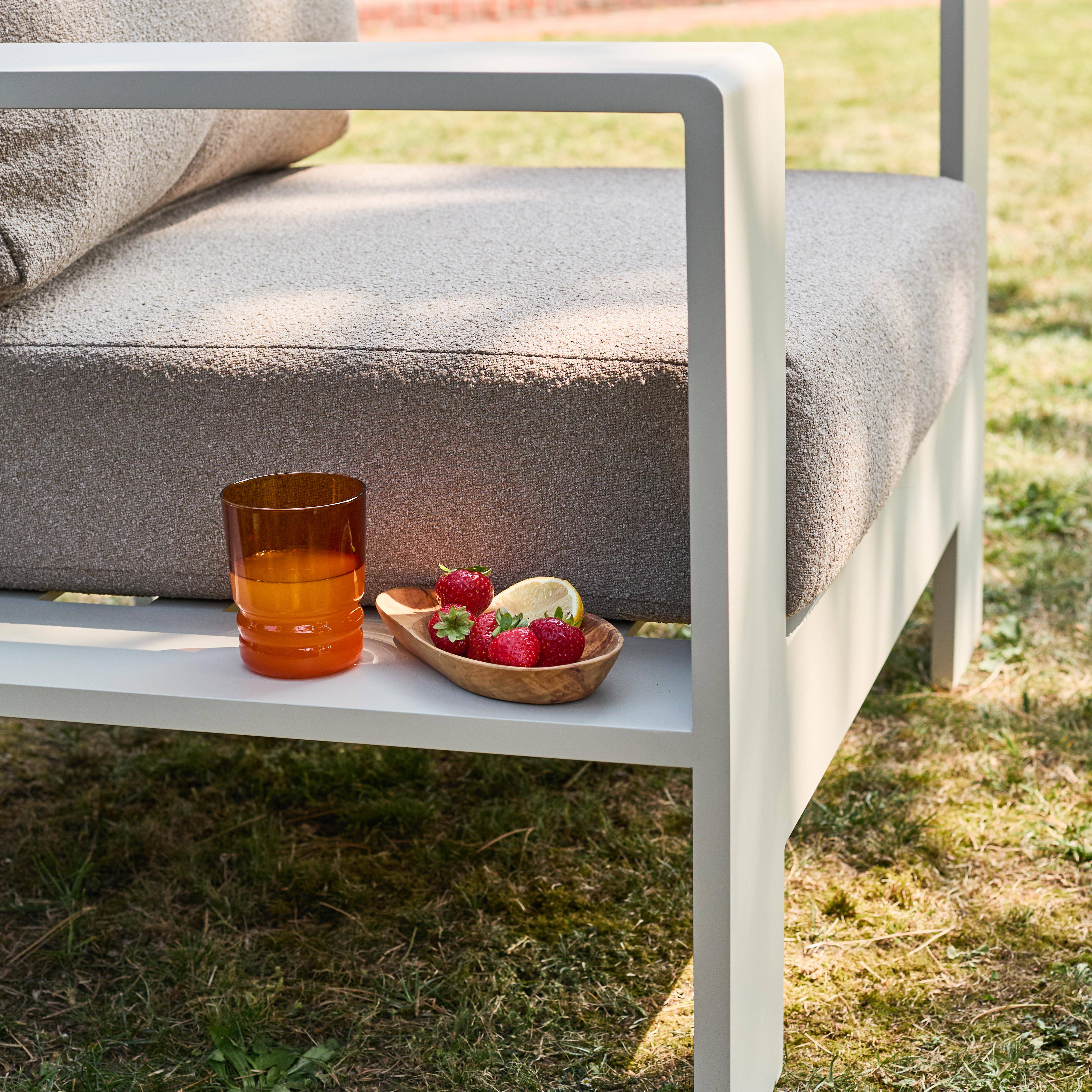 Conjunto de jardim em madeira de acácia e cordas para 4 lugares Beige - 122x81.7x66 cm,sweeek,Photo9
