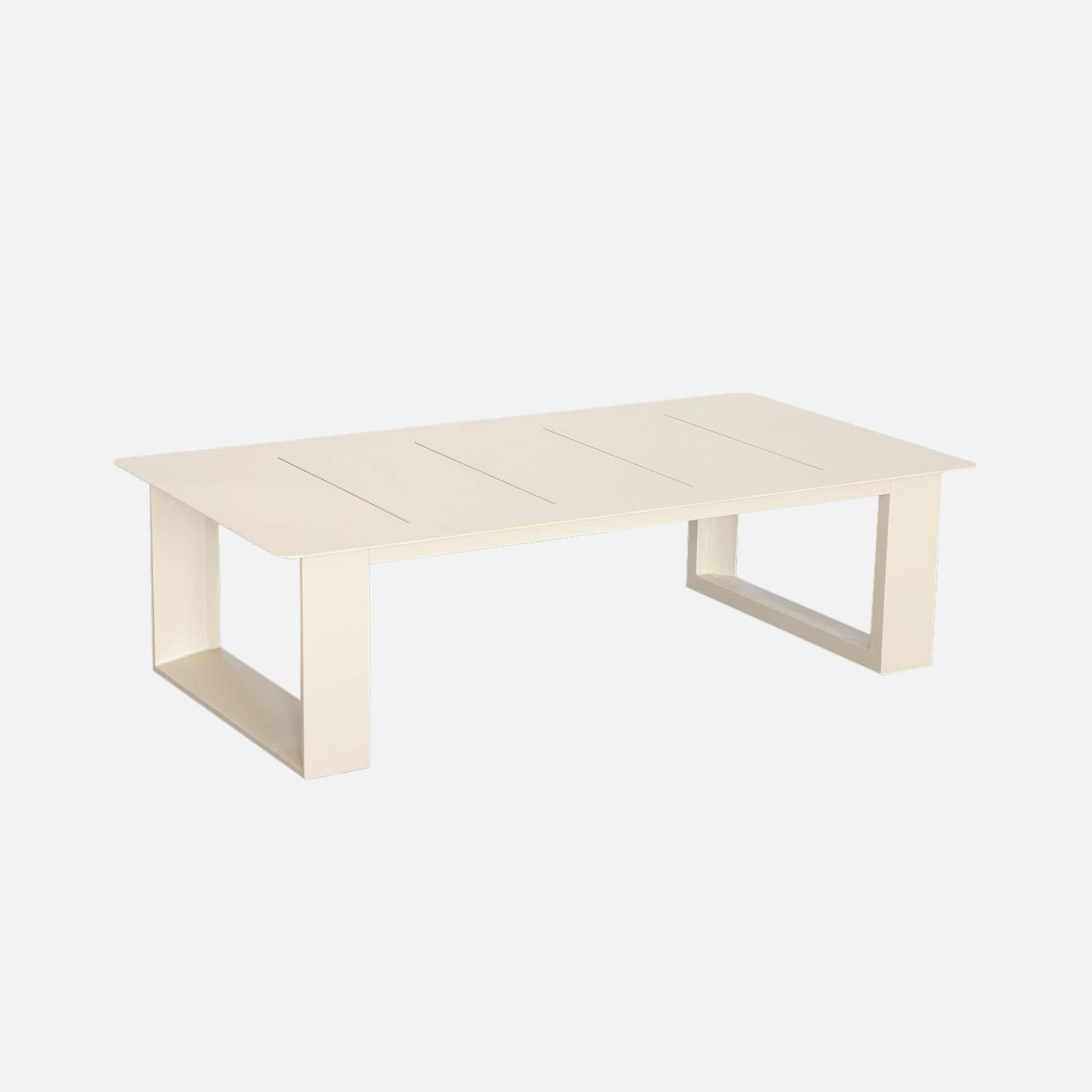 Conjunto de jardim em madeira de acácia e cordas para 4 lugares Beige - 122x81.7x66 cm,sweeek,Photo14