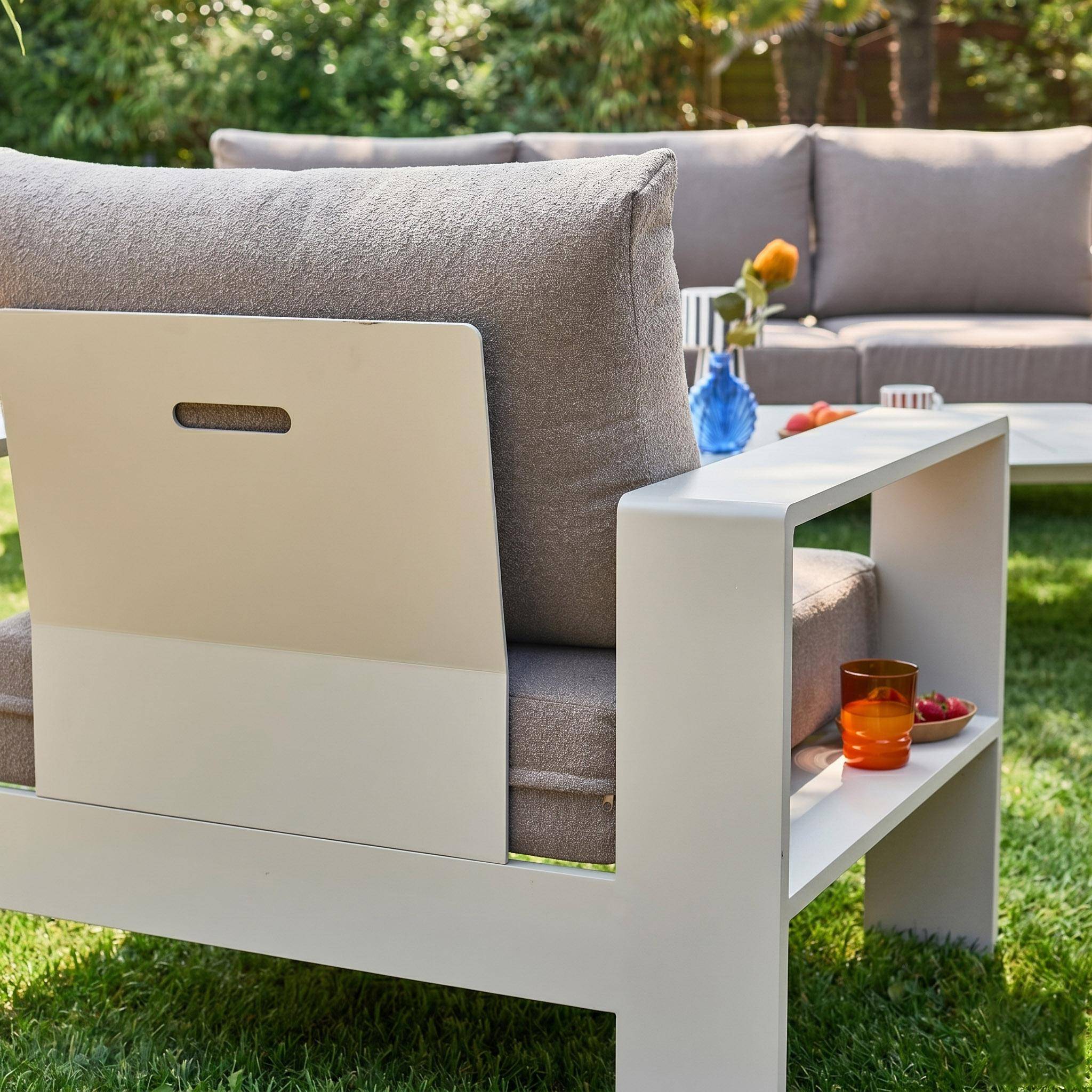 Conjunto de jardín de aluminio, 5 plazas Beige - 122x81.7x66 cm Photo10