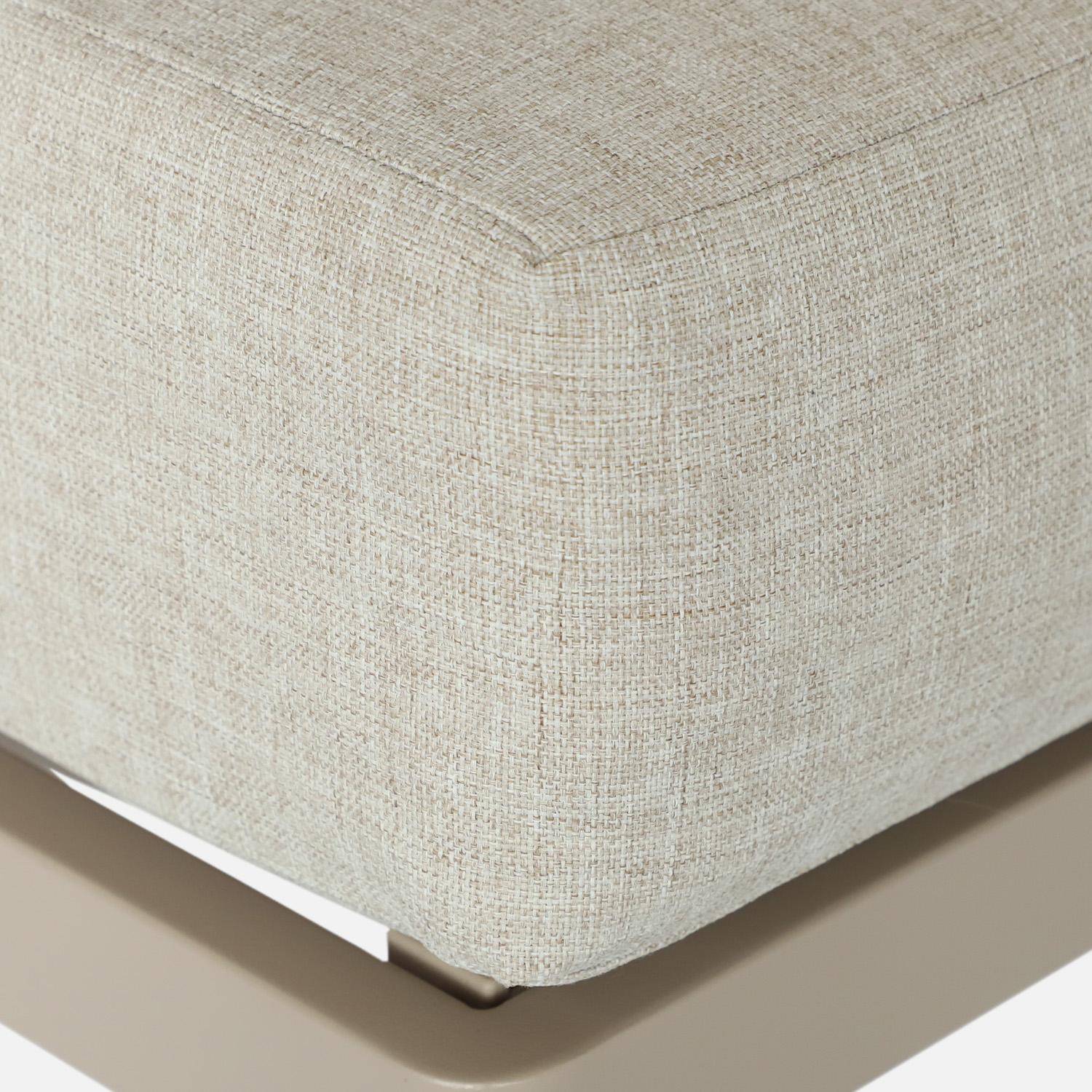 Salon de jardin modulable aluminium 4 places beige - Clea Photo8