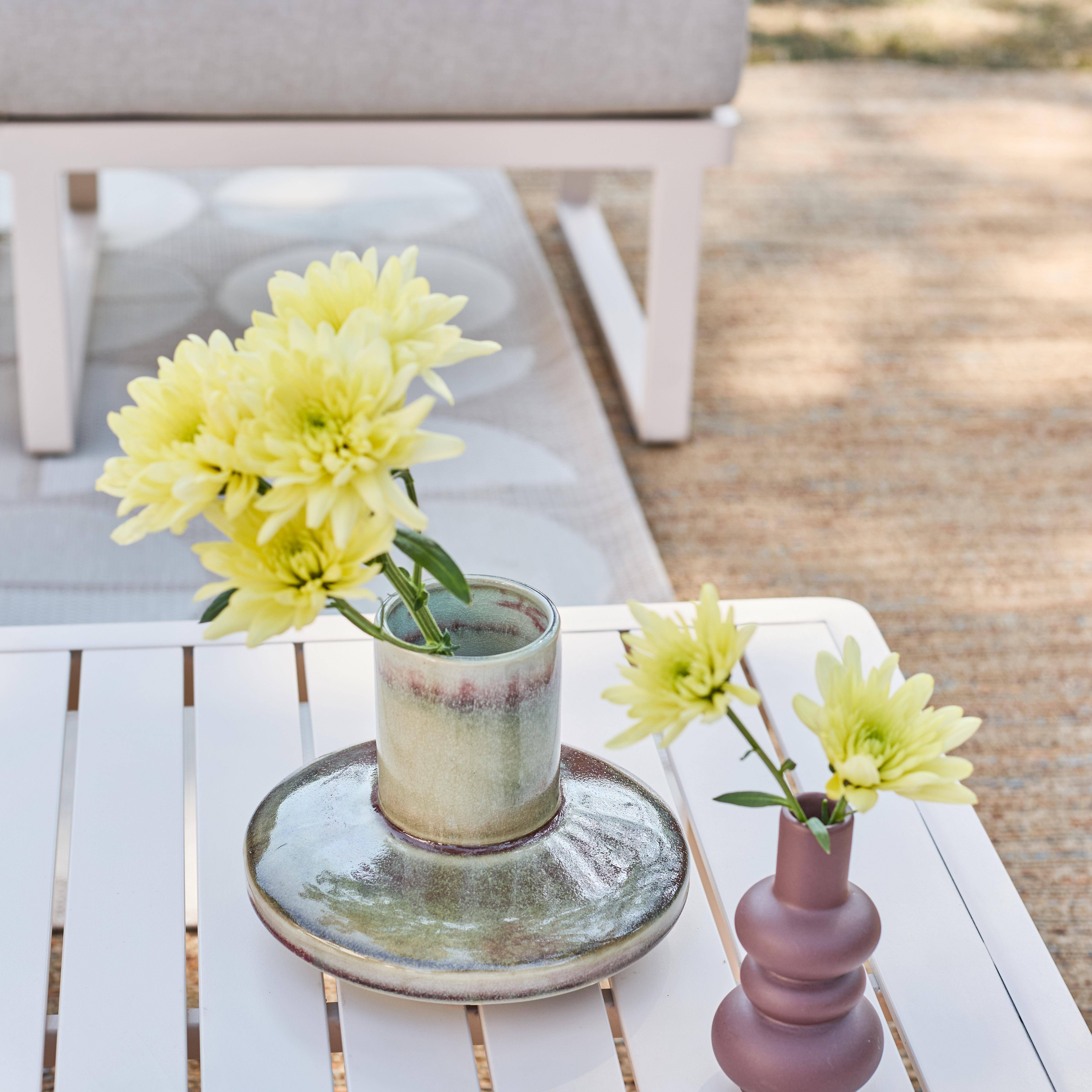 Salon de jardin modulable aluminium 4 places beige - Clea Photo4