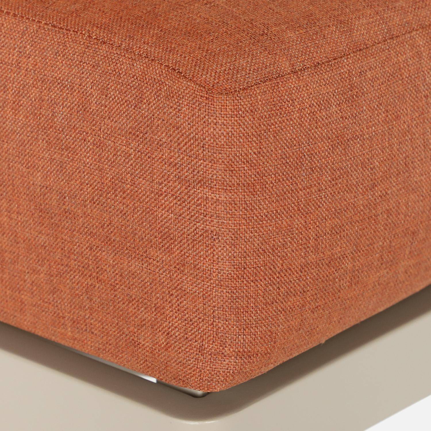 Salon de jardin modulable aluminium 4 places terracotta - Clea Photo8