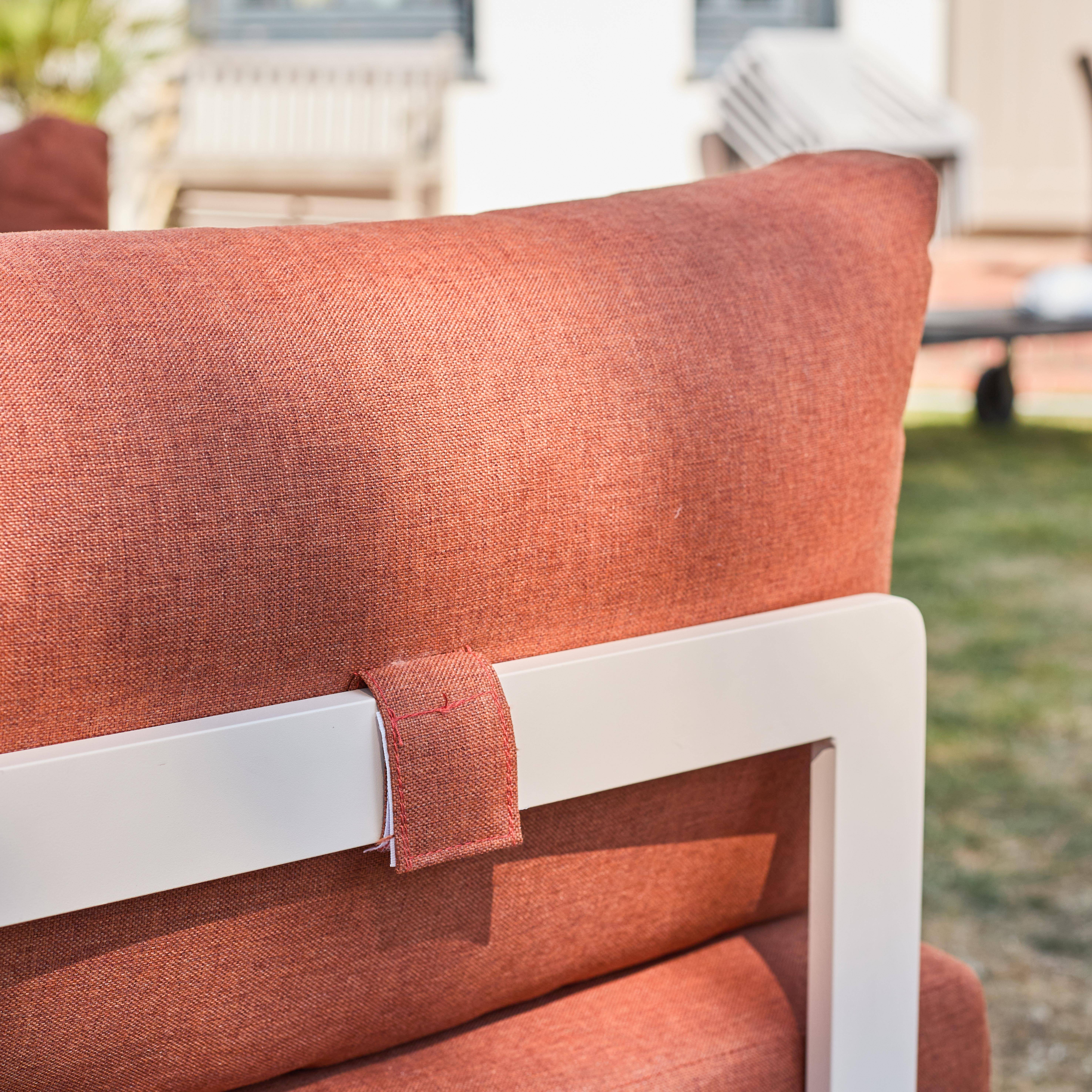 Salon de jardin modulable aluminium 4 places terracotta - Clea,sweeek,Photo5