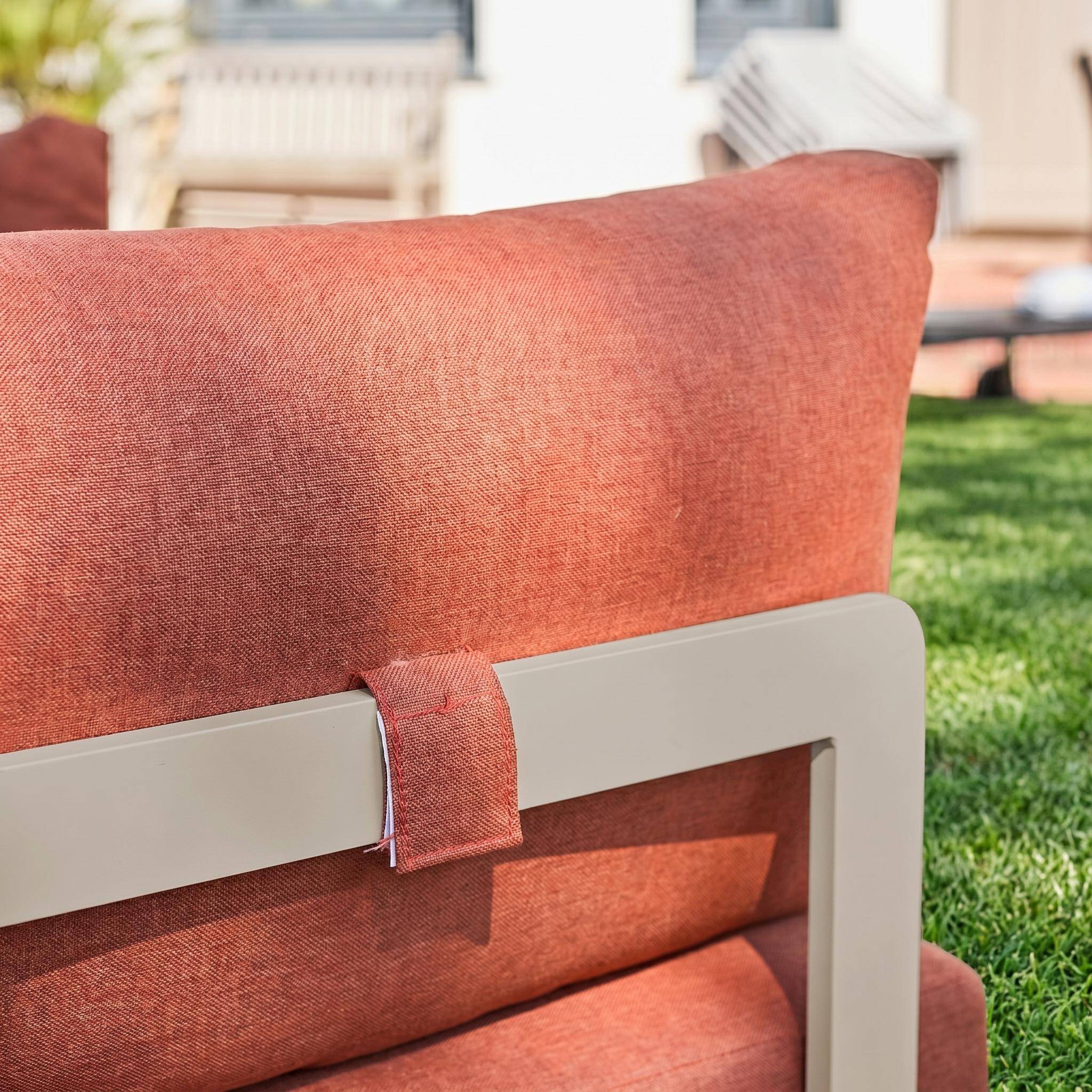 Conjunto de jardim modular em alumínio, 4 lugares Terracota - 64.5x64.5x63 cm Photo7