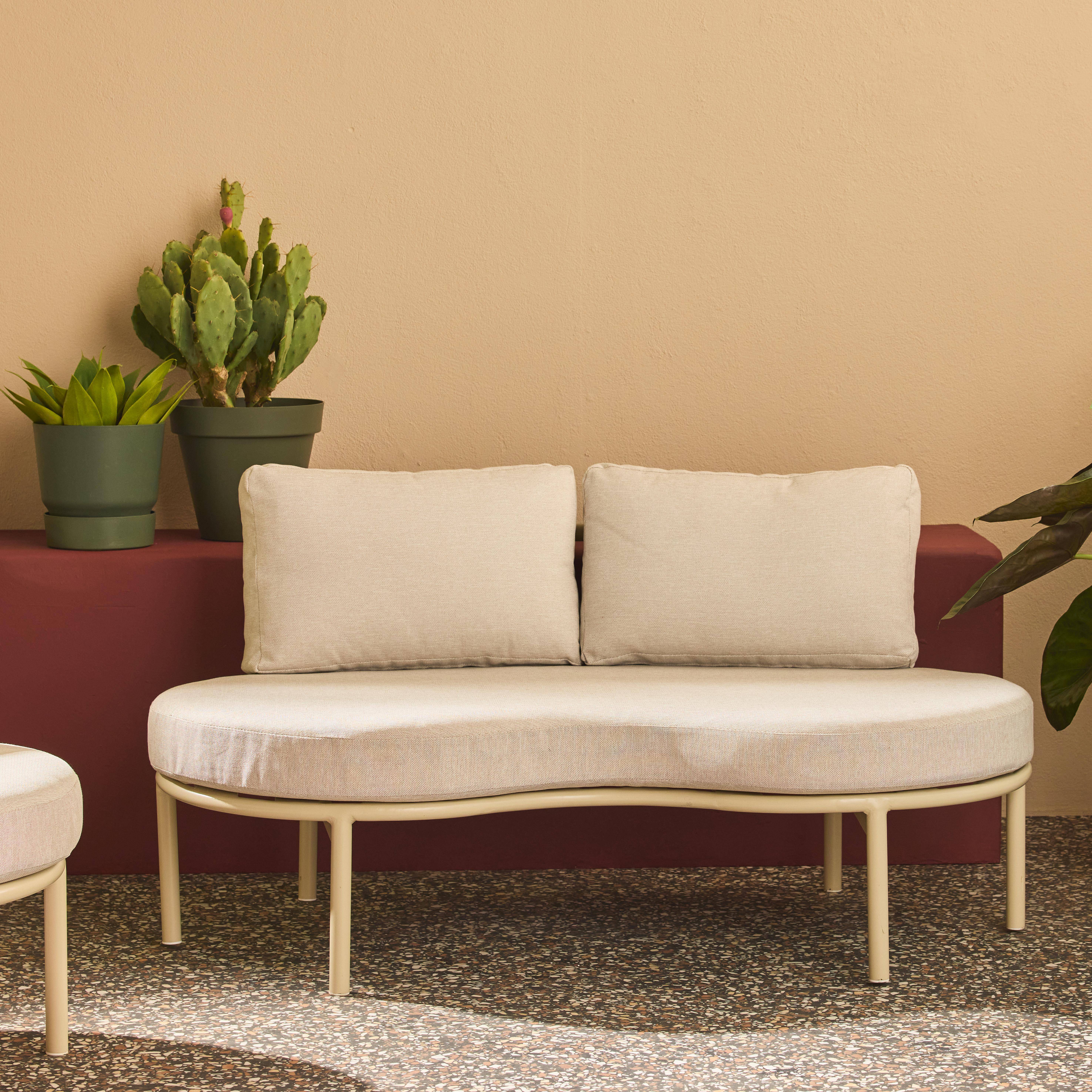 Tuinset voor 4 personen aluminium beige - Solena,sweeek,Photo2