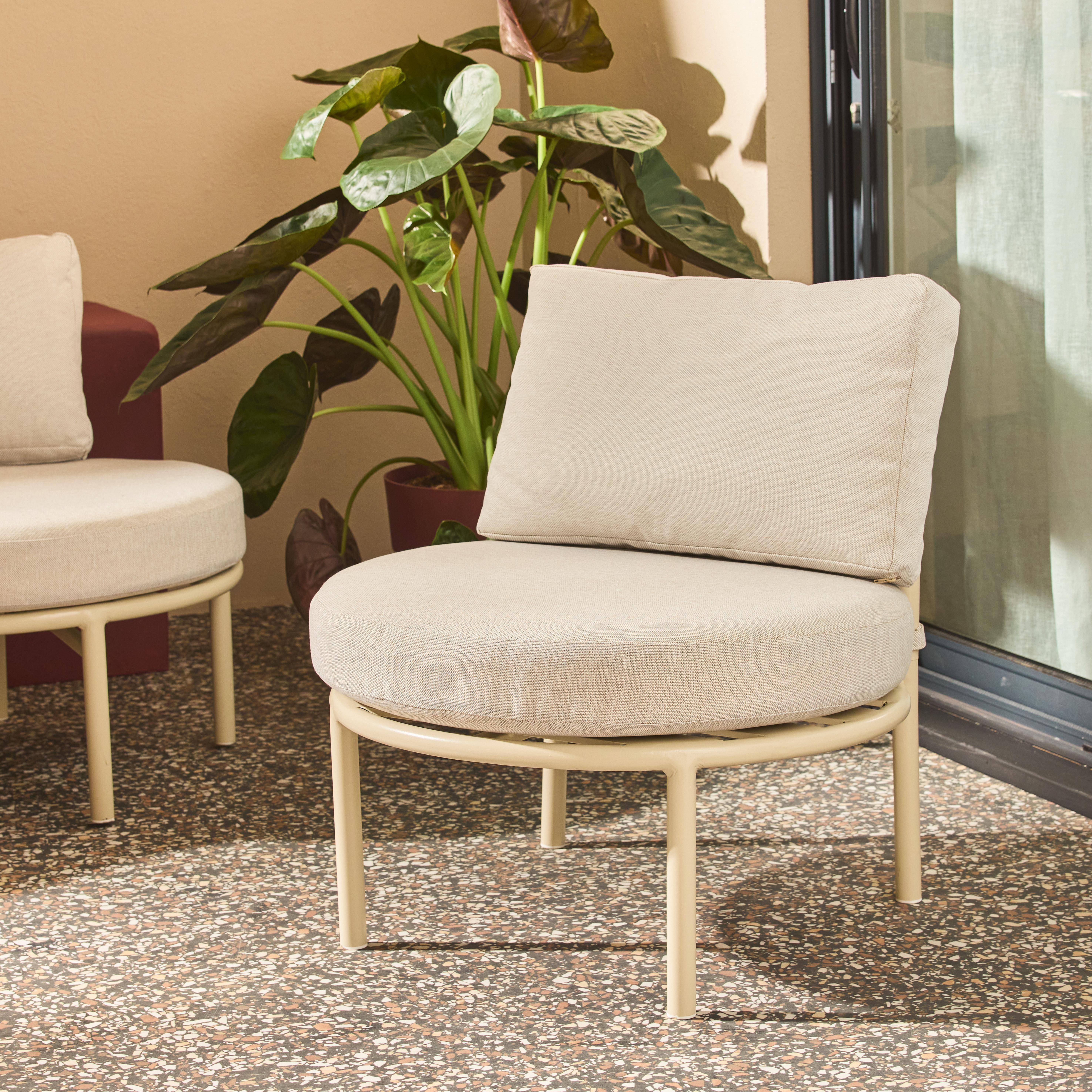 Tuinset voor 4 personen aluminium beige - Solena,sweeek,Photo3