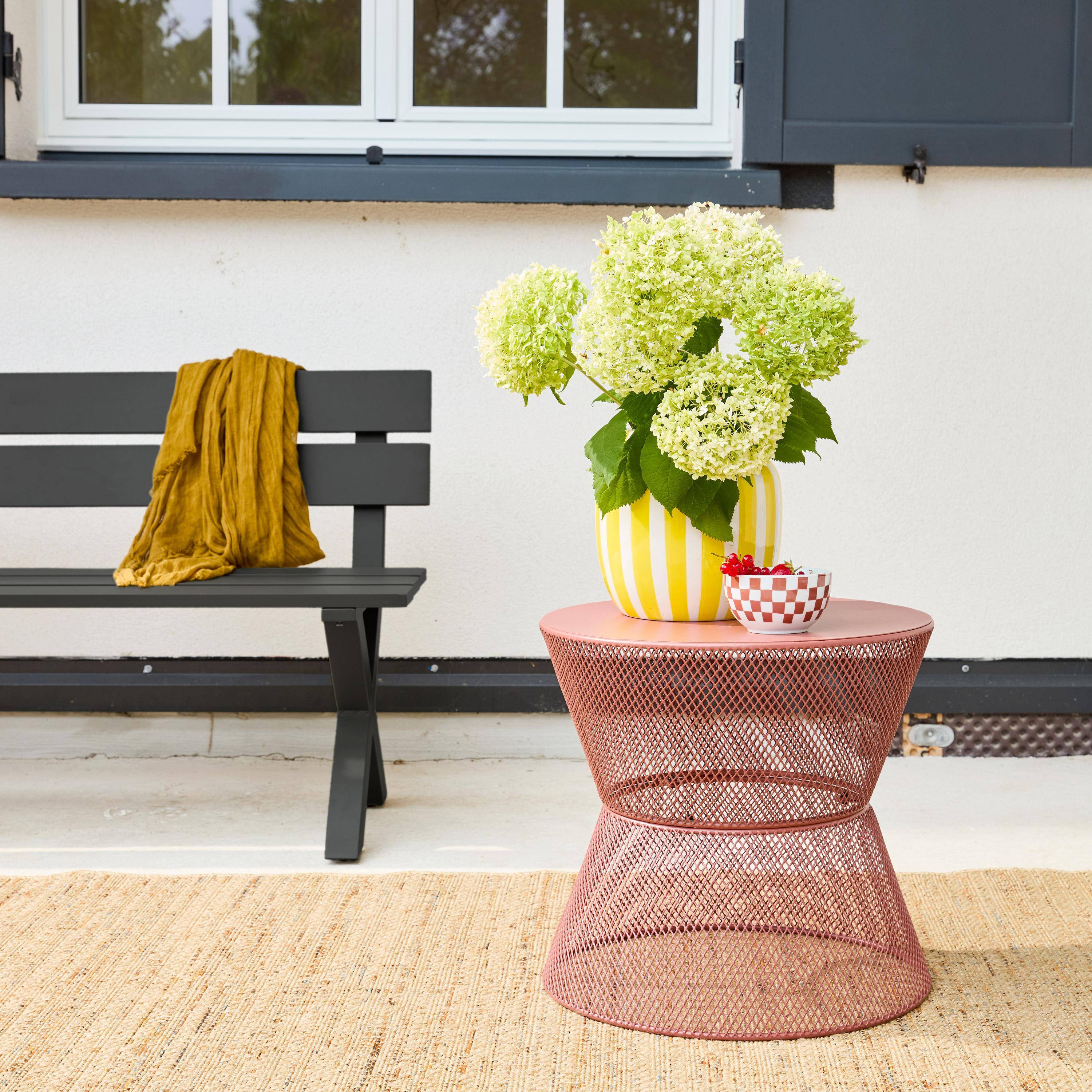 Aluminiowa ławka ogrodowa 2-osobowa antracyt - Terralu Photo3