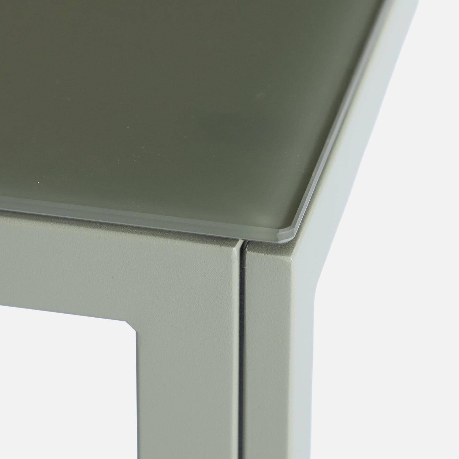 Salon, table de jardin aluminium 9 places kaki et beige - Convivio Photo4