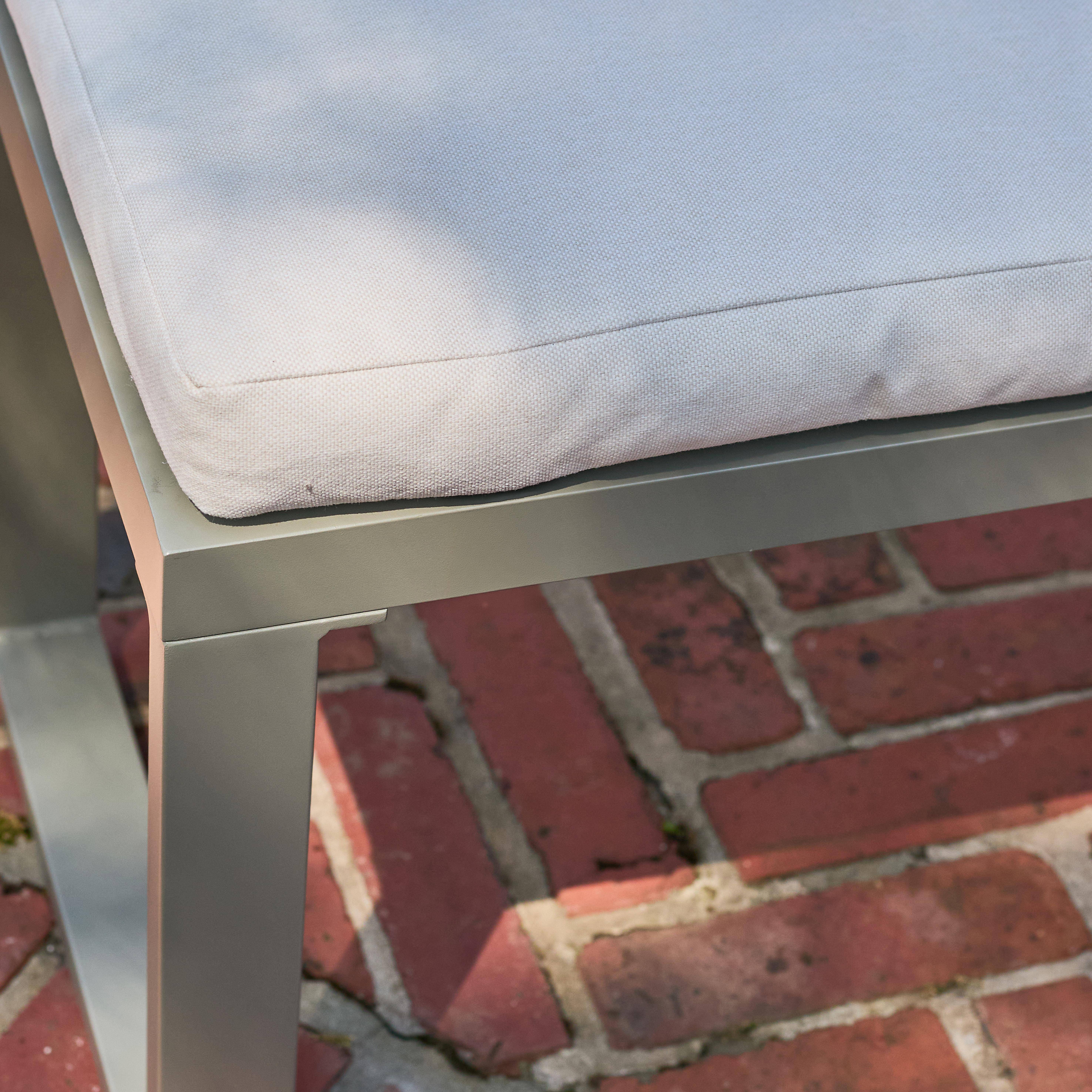 Salon, table de jardin aluminium 9 places kaki et beige - Convivio Photo3