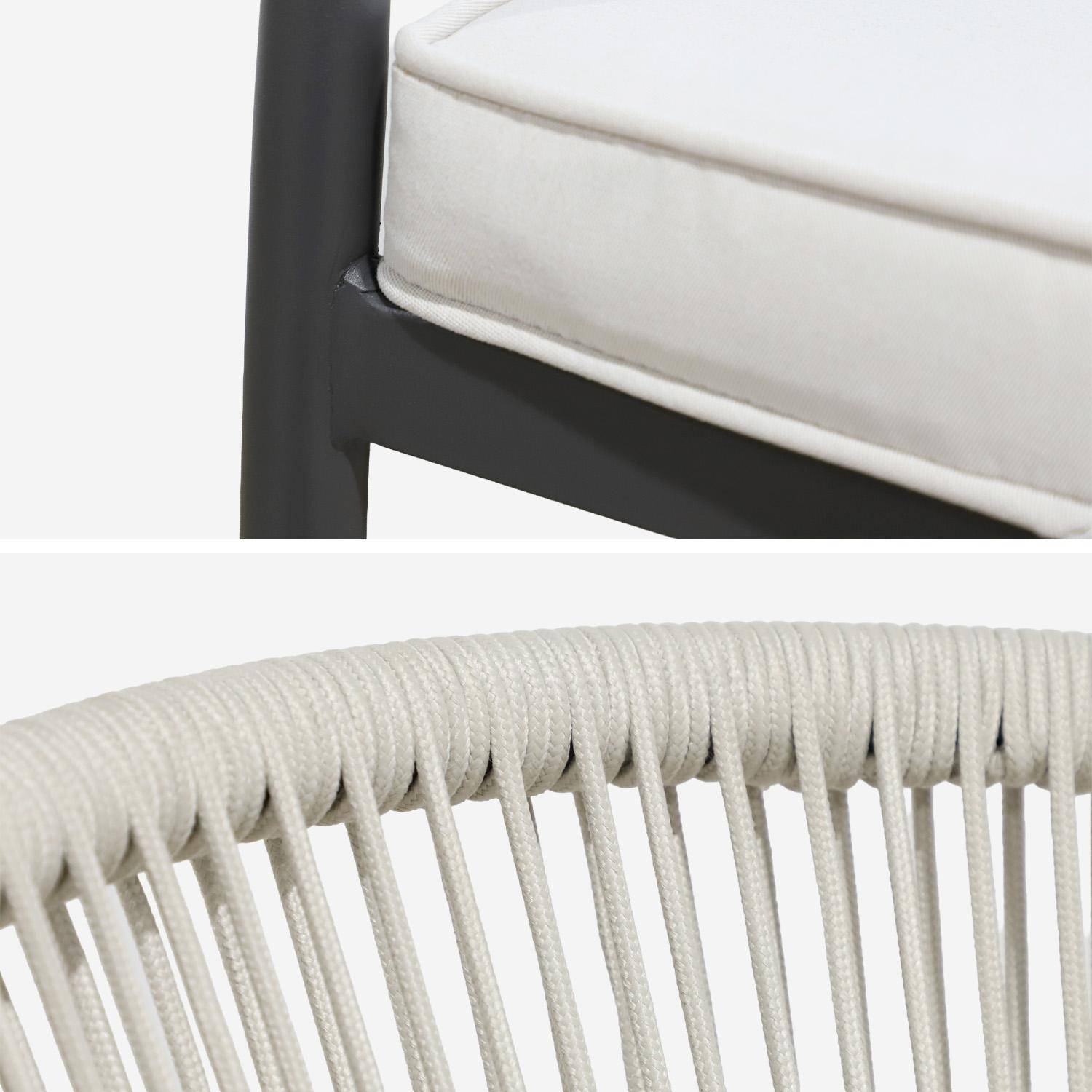 Lot de 2 fauteuils empilables acier et cordes beige - Liora,sweeek,Photo5