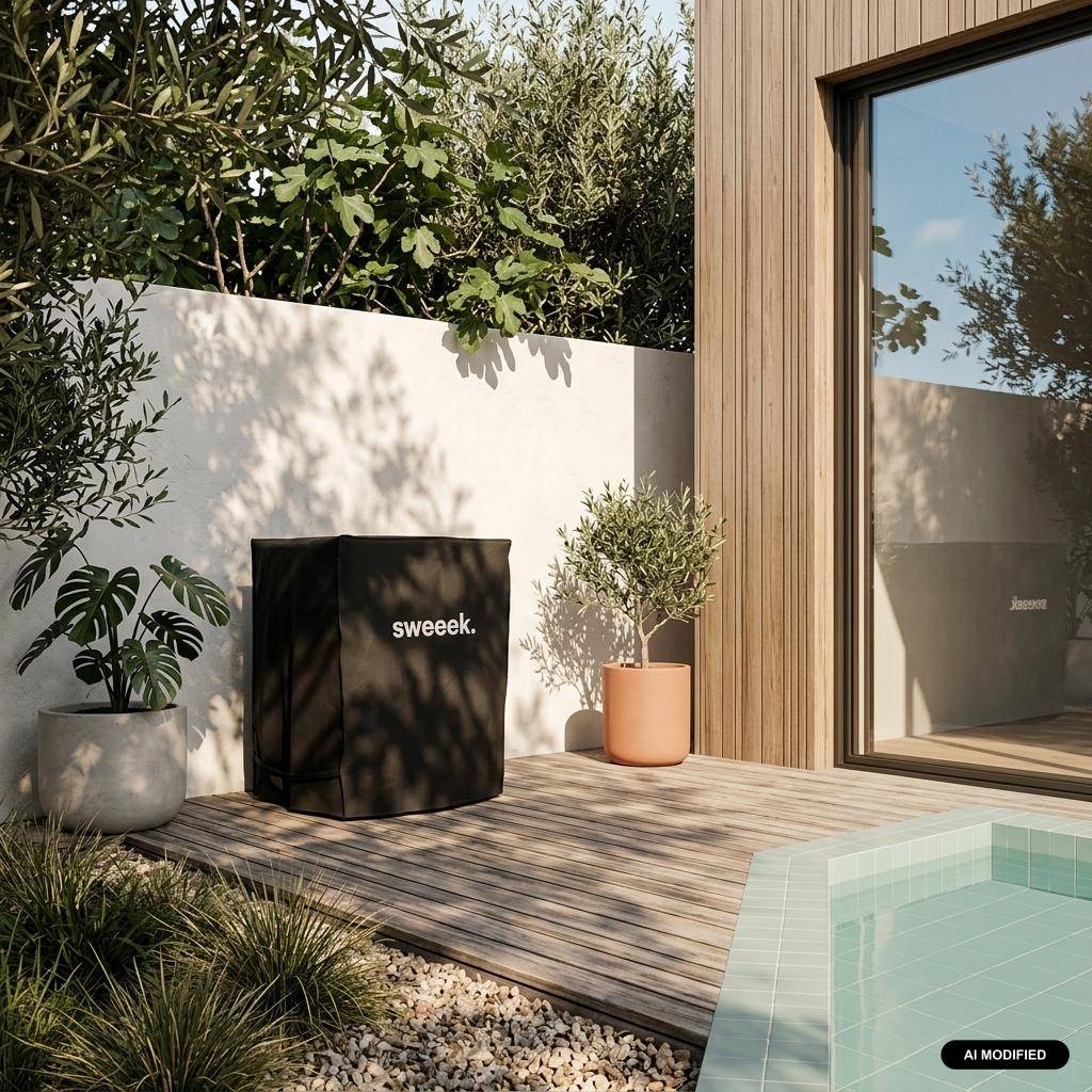 Housse universelle de protection noire pour barbecue L 80 x D 78 x H 100 cm - Taille S,sweeek,Photo1