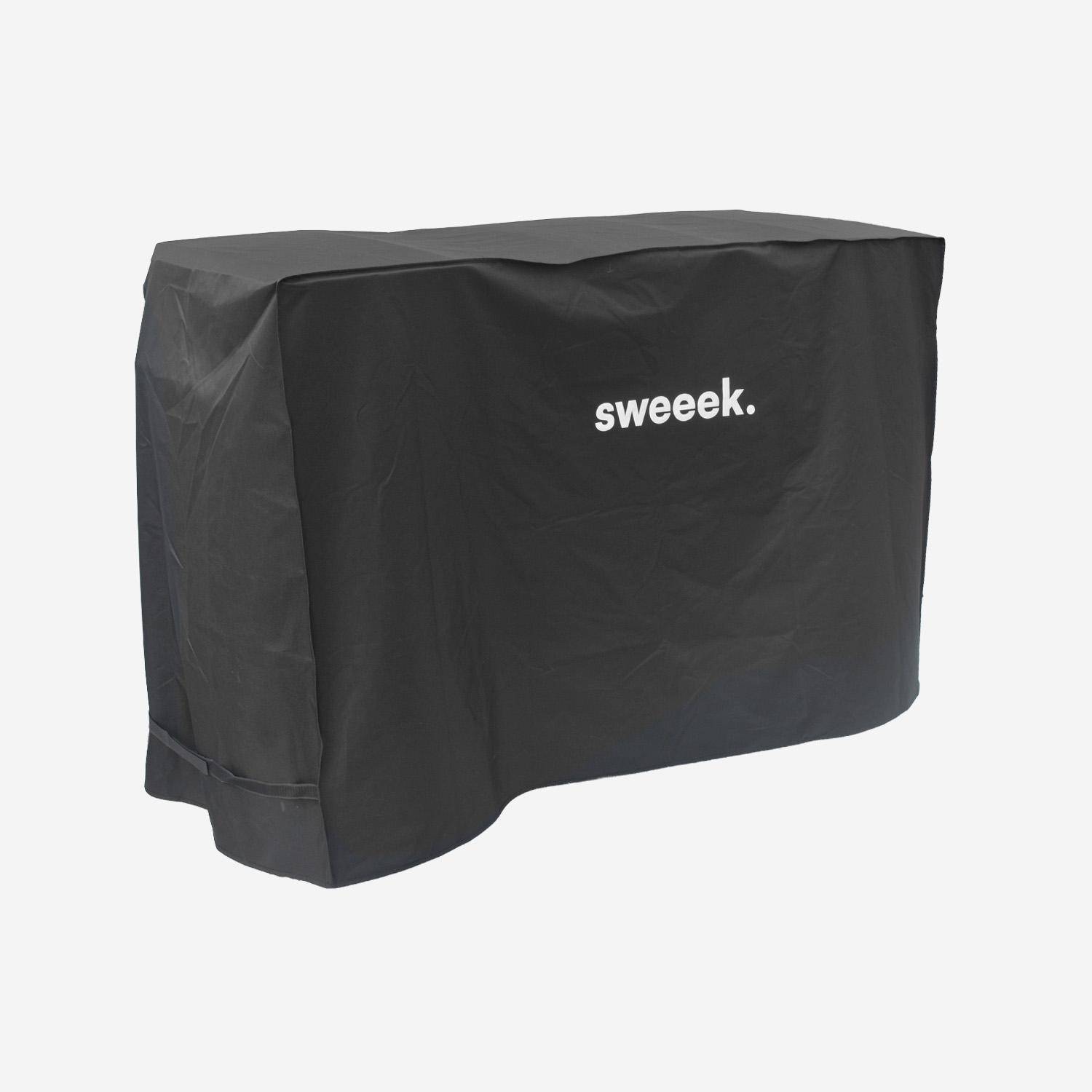 Housse universelle de protection noire pour barbecue L 170 x D 73 x H 105 cm - Taille L,sweeek,Photo2