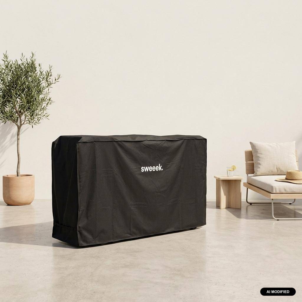 Universele zwarte beschermhoes voor barbecue L 224 x B 59 x H 105 cm - Maat XL Photo1