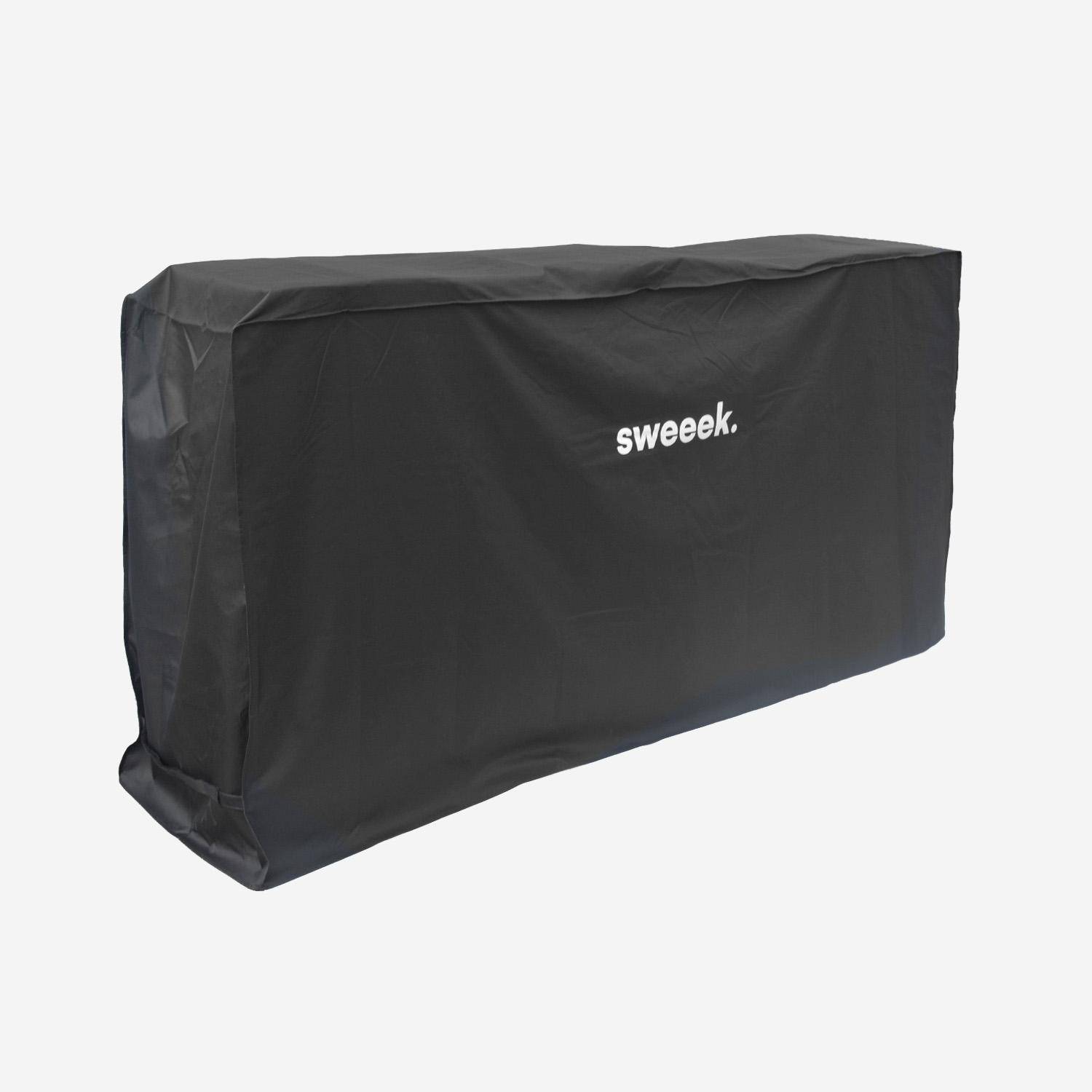 Universele zwarte beschermhoes voor barbecue L 224 x B 59 x H 105 cm - Maat XL,sweeek,Photo2