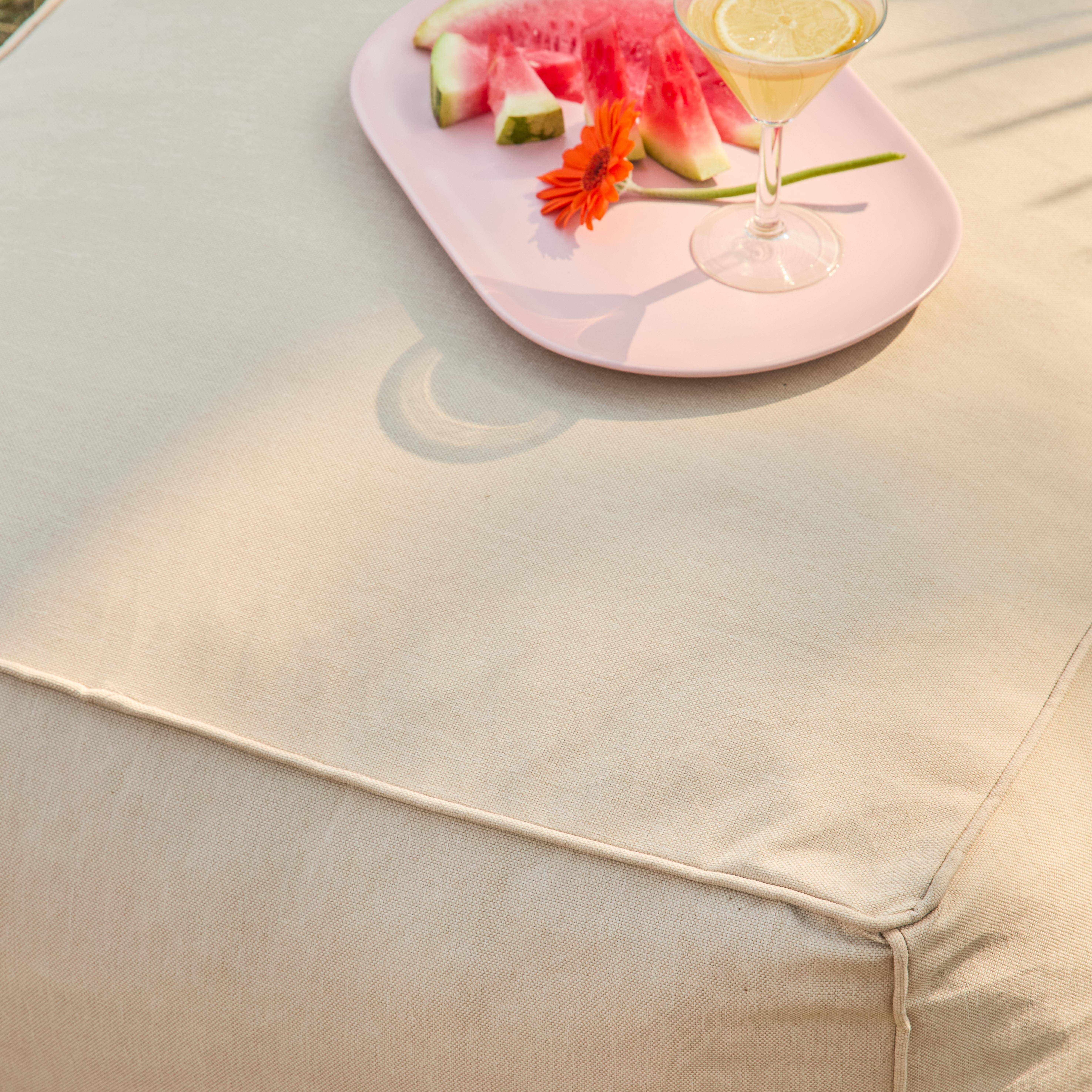 Poggiapiedi esterno olefina Beige - 70x70x35 cm Photo2