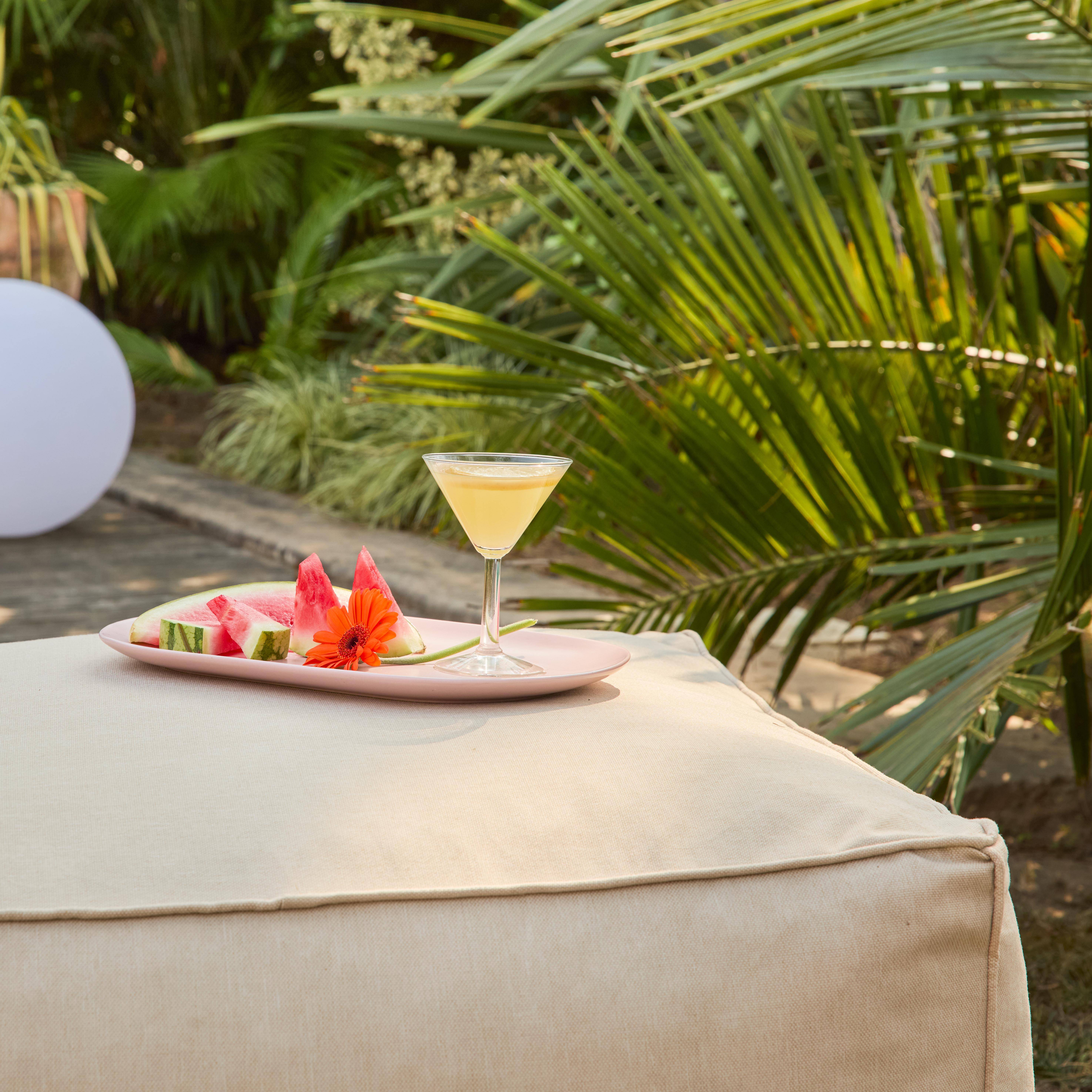 Poggiapiedi esterno olefina Beige - 70x70x35 cm,sweeek,Photo3