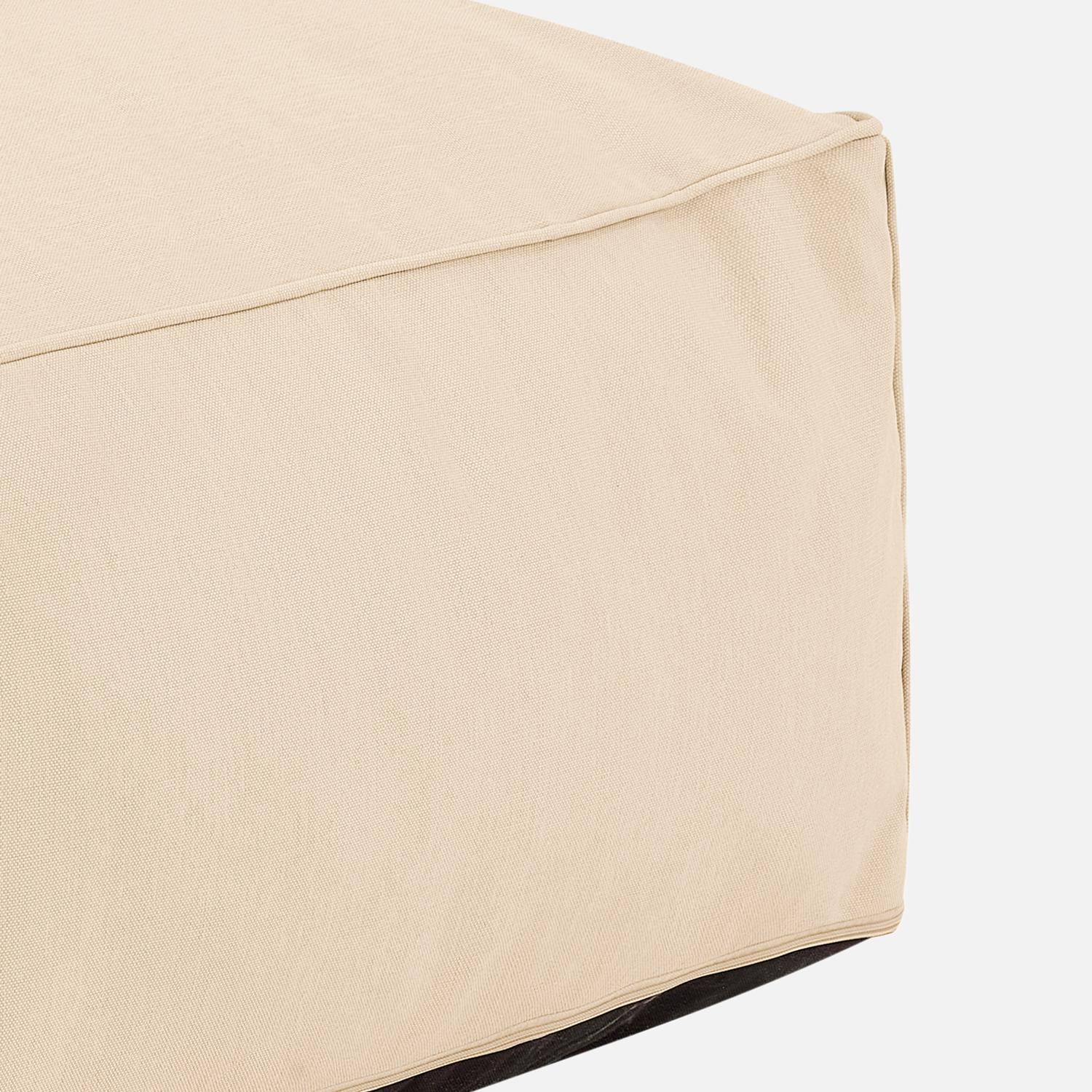 Pouf et repose pied extérieur oléfine beige - Pluma Photo7