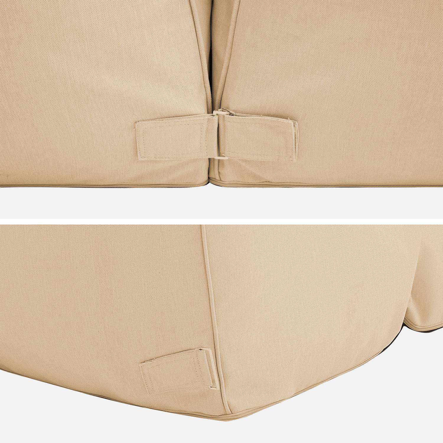 Lot de 2 poufs extérieur oléfine beige - Pluma,sweeek,Photo5