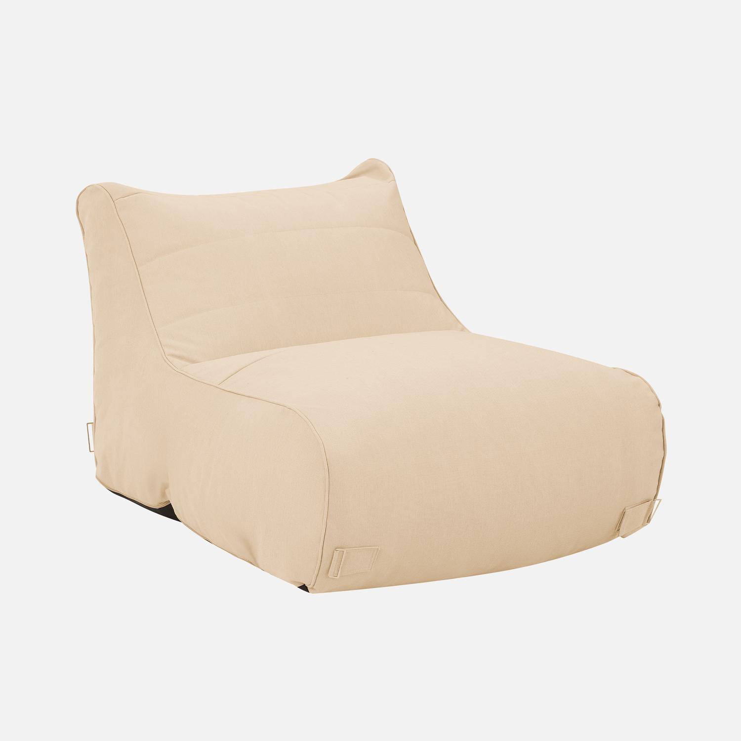 Lot de 2 poufs extérieur oléfine beige - Pluma Photo4