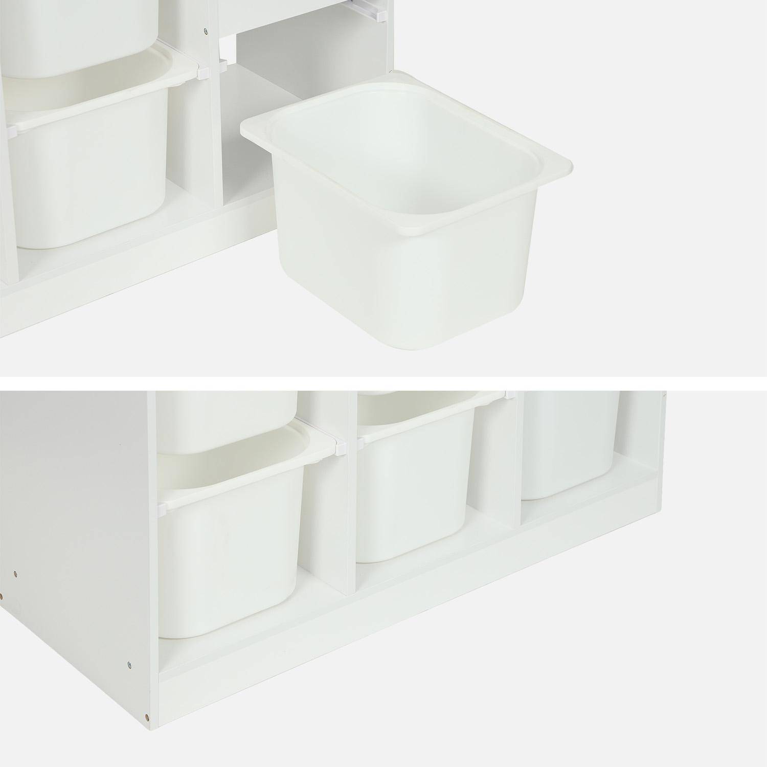 Mobile contenitore per bambini a scala con 6 contenitori Bianco - 96x38.5x90 cm,sweeek,Photo3