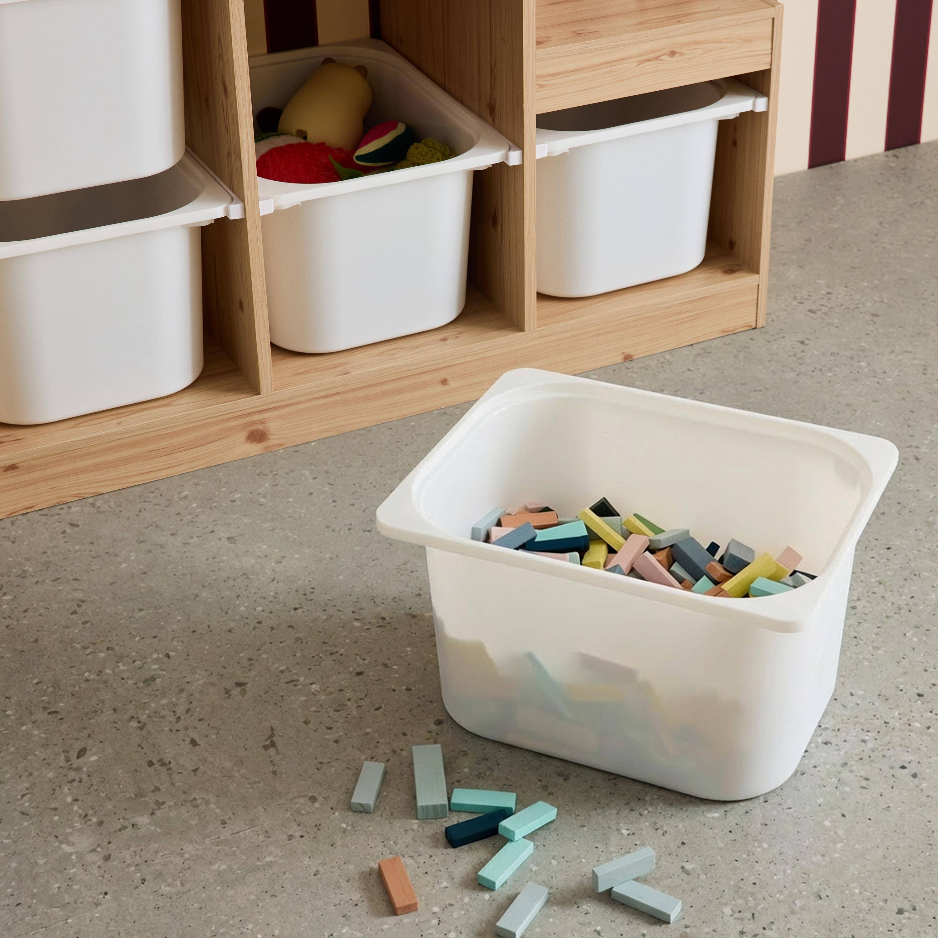 Children's storage unit staircase 6 storage bins wood decor natural - Sora,sweeek,Photo5