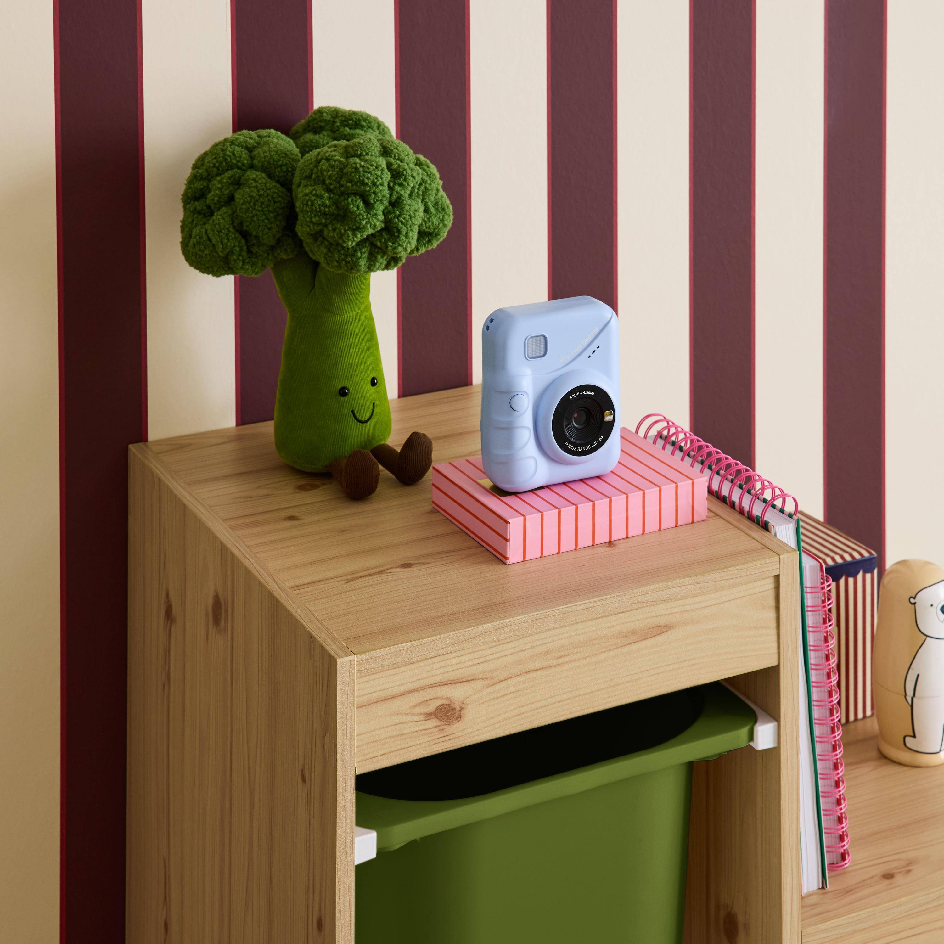 Mobile contenitore per bambini a scala con 6 contenitori Verde kaki - 96x38.5x90 cm Photo4