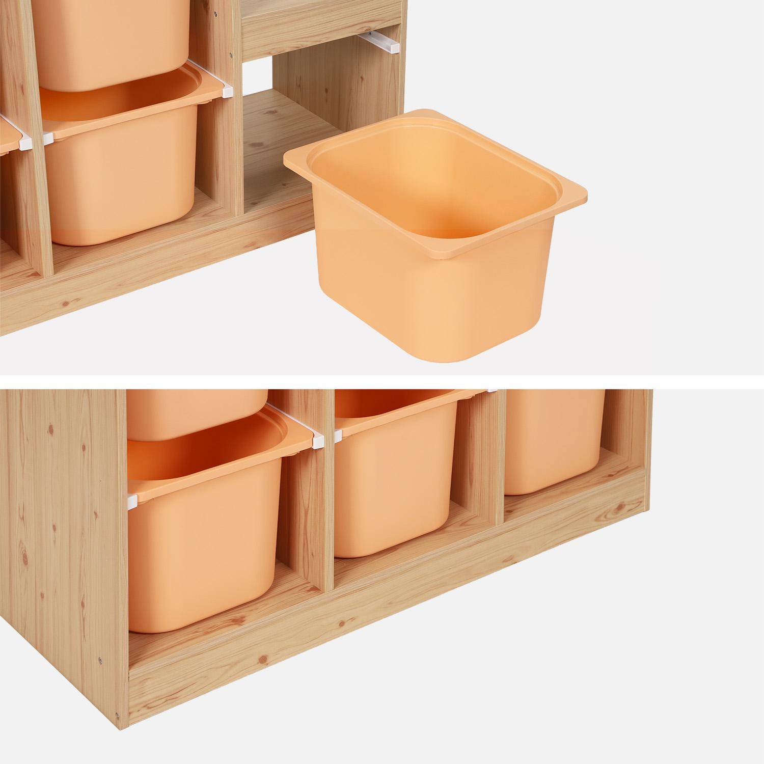 Mobile contenitore per bambini a scala con 6 contenitori Pesca - 96x38.5x90 cm Photo3