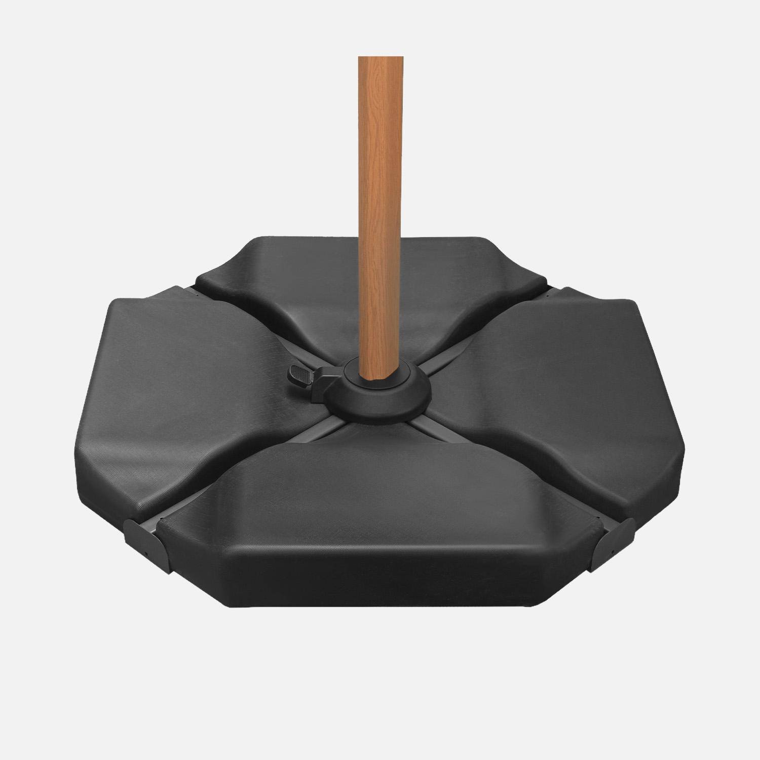 Pied triangle en plastique anthracite pour parasol - Baso Photo2