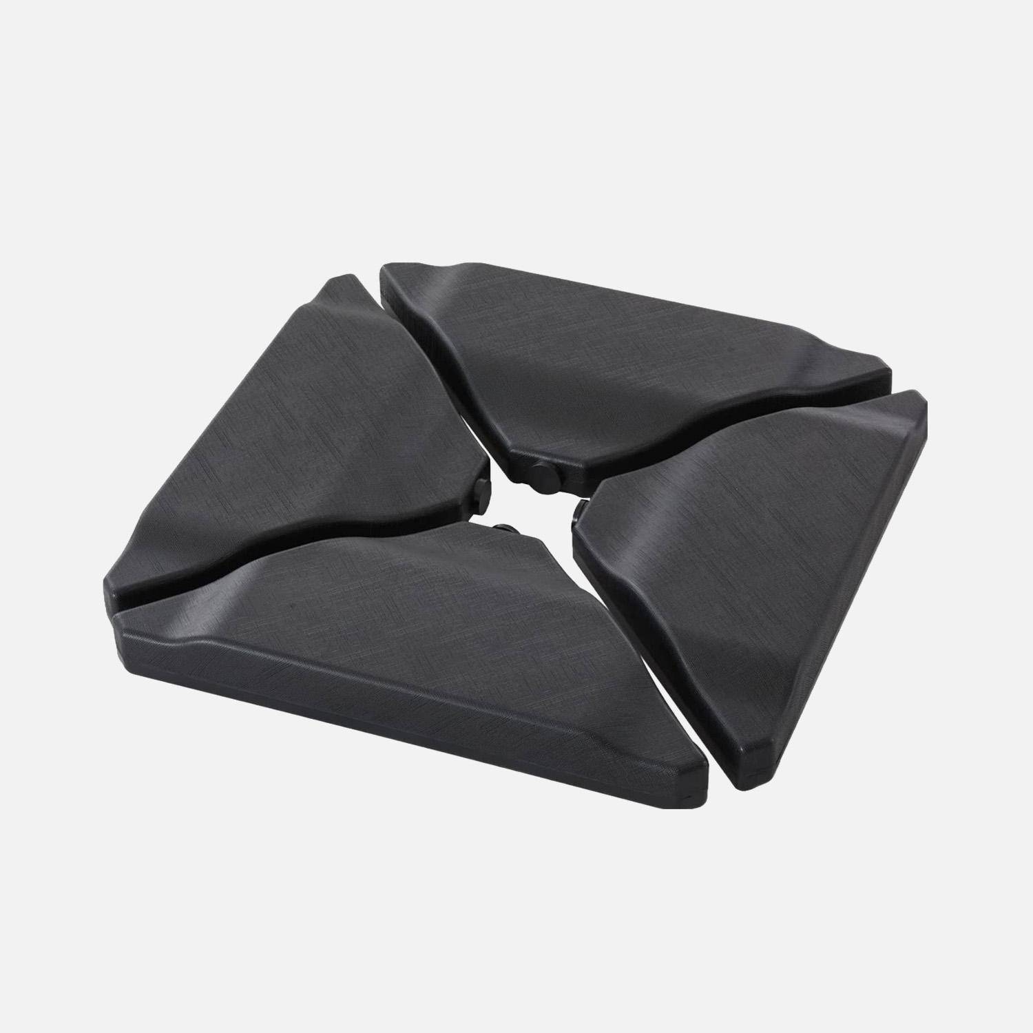 Pied triangle en plastique anthracite pour parasol - Baso Photo1