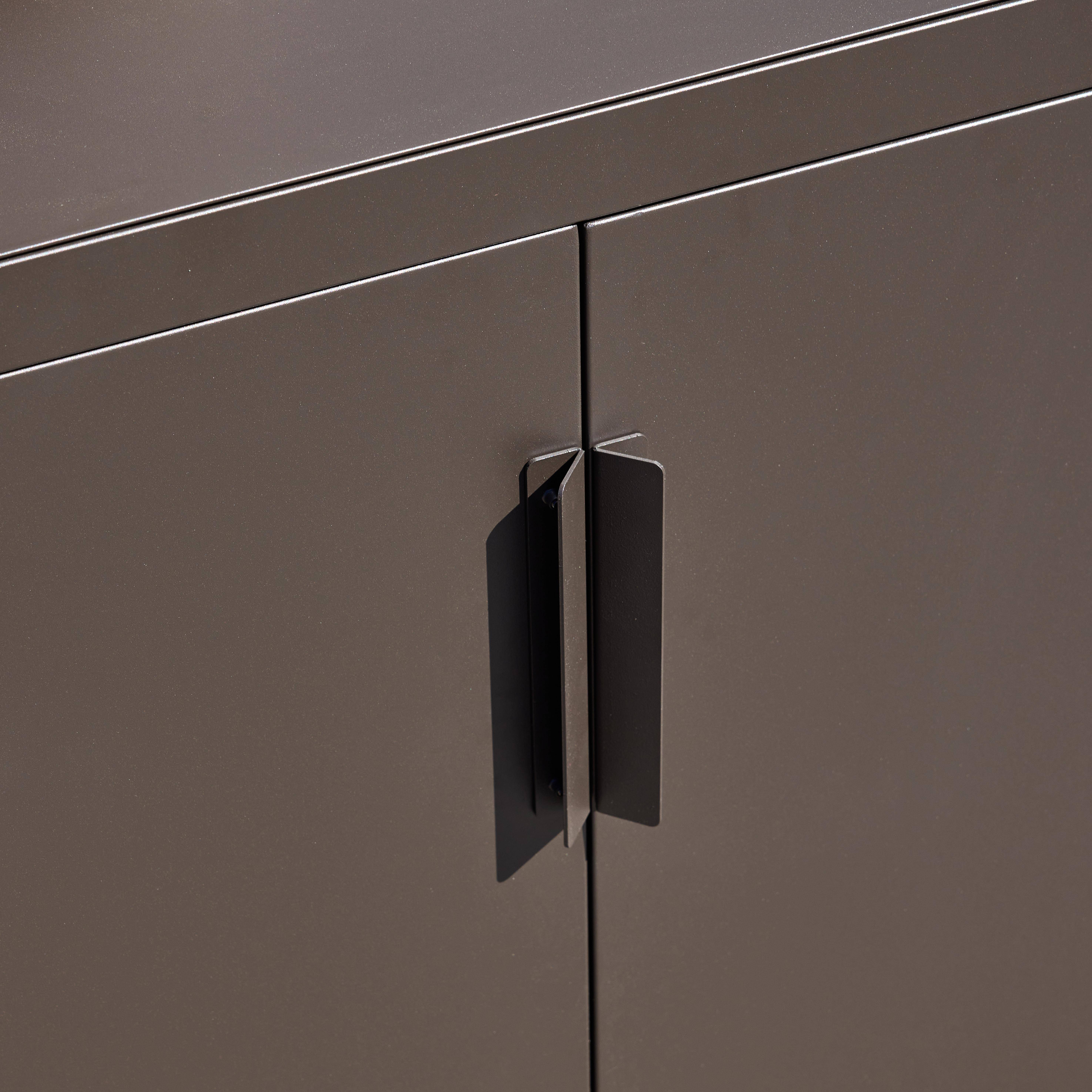 Outdoor kitchen steel 2 doors 1 hook L80cm black - Milos,sweeek,Photo3