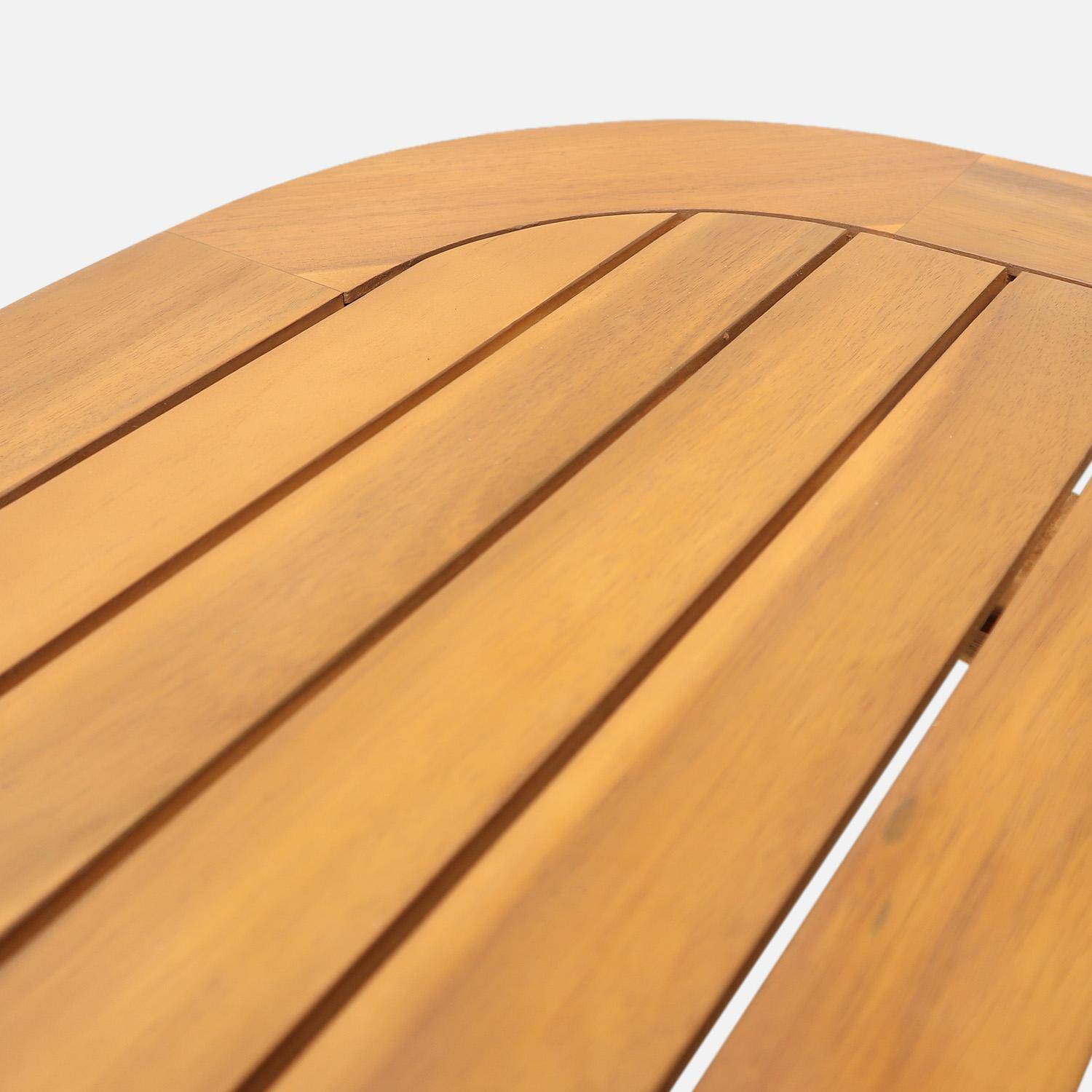 Tavolo da giardino estensibile in legno di acacia, 6-8 posti Marrone naturale - 180x100x75 cm,sweeek,Photo4