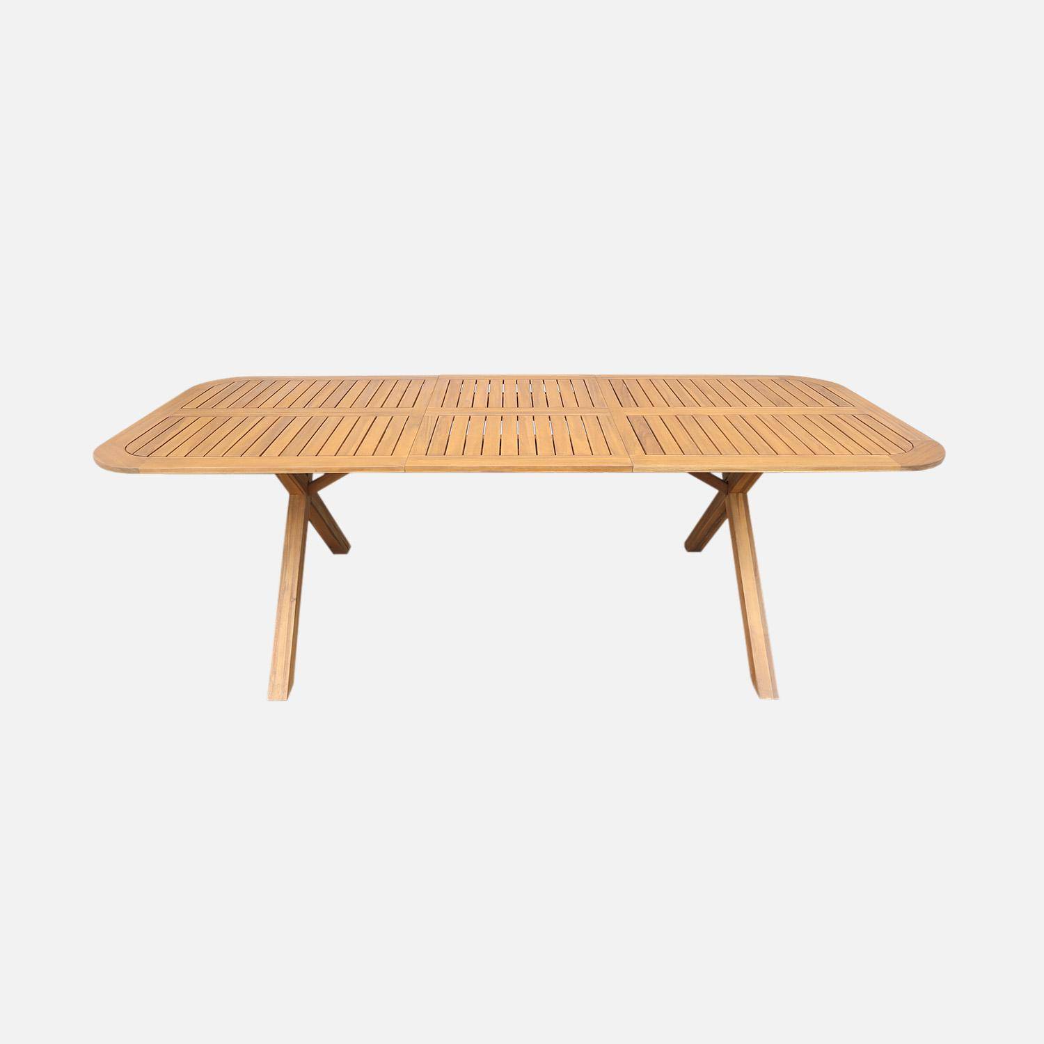 Tavolo da giardino estensibile in legno di acacia, 6-8 posti Marrone naturale - 180x100x75 cm,sweeek,Photo3