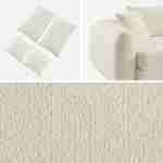 3-Sitzer-Schlafsofa mit strukturiertem Bouclé-Bezug, antikweiß,  L 243 x T 112 x H 66 cm - Sweeetch Photo5 3-Sitzer-Schlafsofa mit strukturiertem Bouclé-Bezug, antikweiß,  L 243 x T 112 x H 66 cm - Sweeetch Photo5