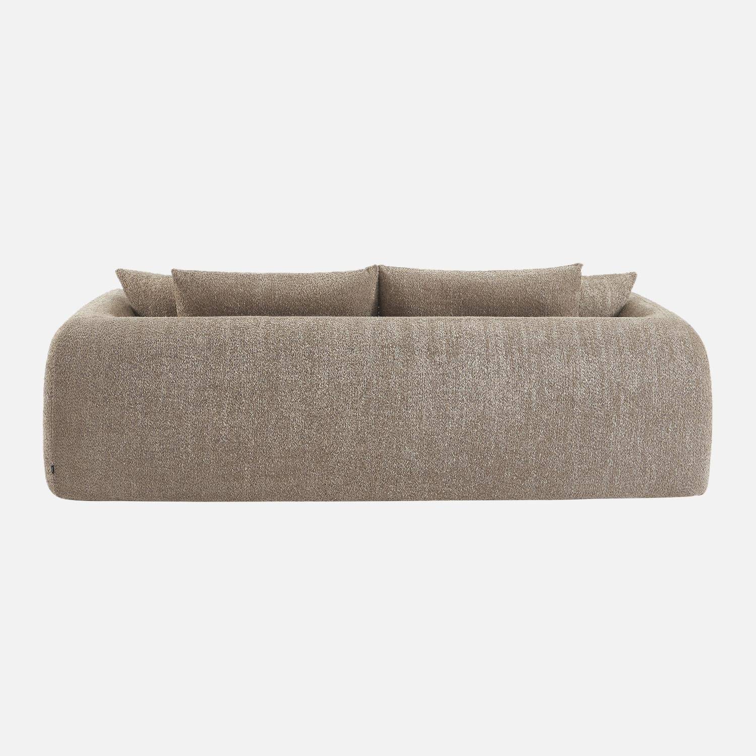 3-Sitzer-Schlafsofa mit strukturiertem Bouclé-Bezug, taupe,  L 243 x T 112 x H 66 cm - Sweeetch Photo3 3-Sitzer-Schlafsofa mit strukturiertem Bouclé-Bezug, taupe,  L 243 x T 112 x H 66 cm - Sweeetch Photo3