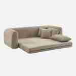3-Sitzer-Schlafsofa mit strukturiertem Bouclé-Bezug, taupe,  L 243 x T 112 x H 66 cm - Sweeetch Photo4 3-Sitzer-Schlafsofa mit strukturiertem Bouclé-Bezug, taupe,  L 243 x T 112 x H 66 cm - Sweeetch Photo4