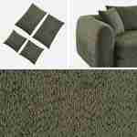 3-Sitzer-Schlafsofa mit strukturiertem Bouclé-Bezug, khaki,  L 243 x T 112 x H 66 cm - Sweeetch Photo5 3-Sitzer-Schlafsofa mit strukturiertem Bouclé-Bezug, khaki,  L 243 x T 112 x H 66 cm - Sweeetch Photo5