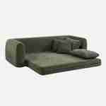 3-Sitzer-Schlafsofa mit strukturiertem Bouclé-Bezug, khaki,  L 243 x T 112 x H 66 cm - Sweeetch Photo4 3-Sitzer-Schlafsofa mit strukturiertem Bouclé-Bezug, khaki,  L 243 x T 112 x H 66 cm - Sweeetch Photo4