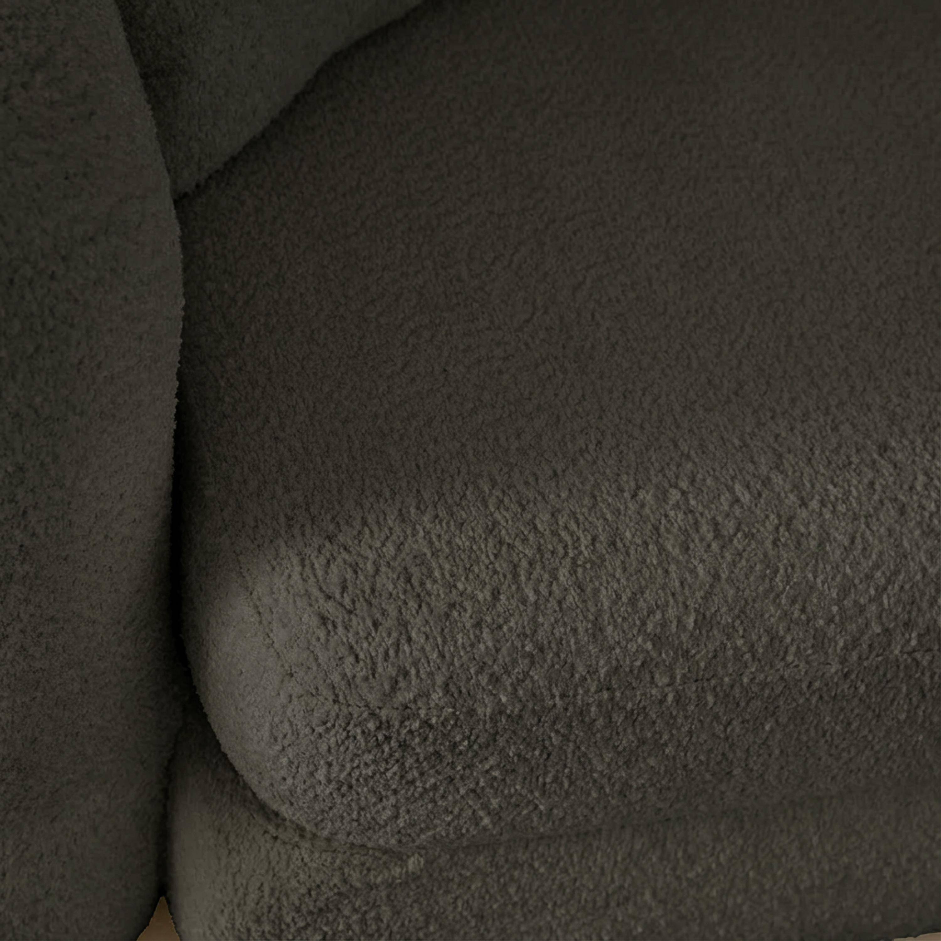 3-zits slaapbank met gestructureerde bouclé kaki 243x112x66 cm - Sweeetch Photo4