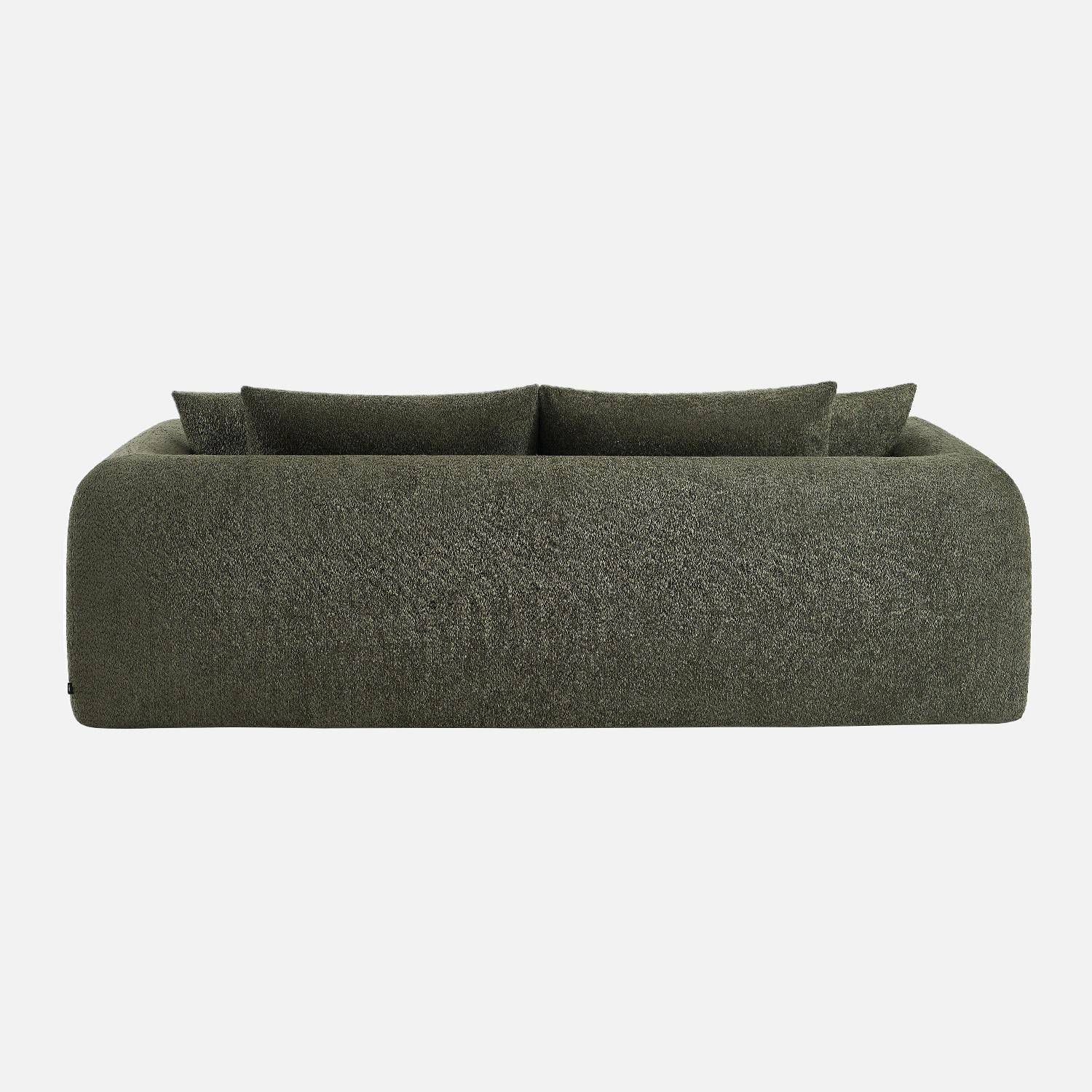 3-Sitzer-Schlafsofa mit strukturiertem Bouclé-Bezug, khaki,  L 243 x T 112 x H 66 cm - Sweeetch,sweeek,Photo3