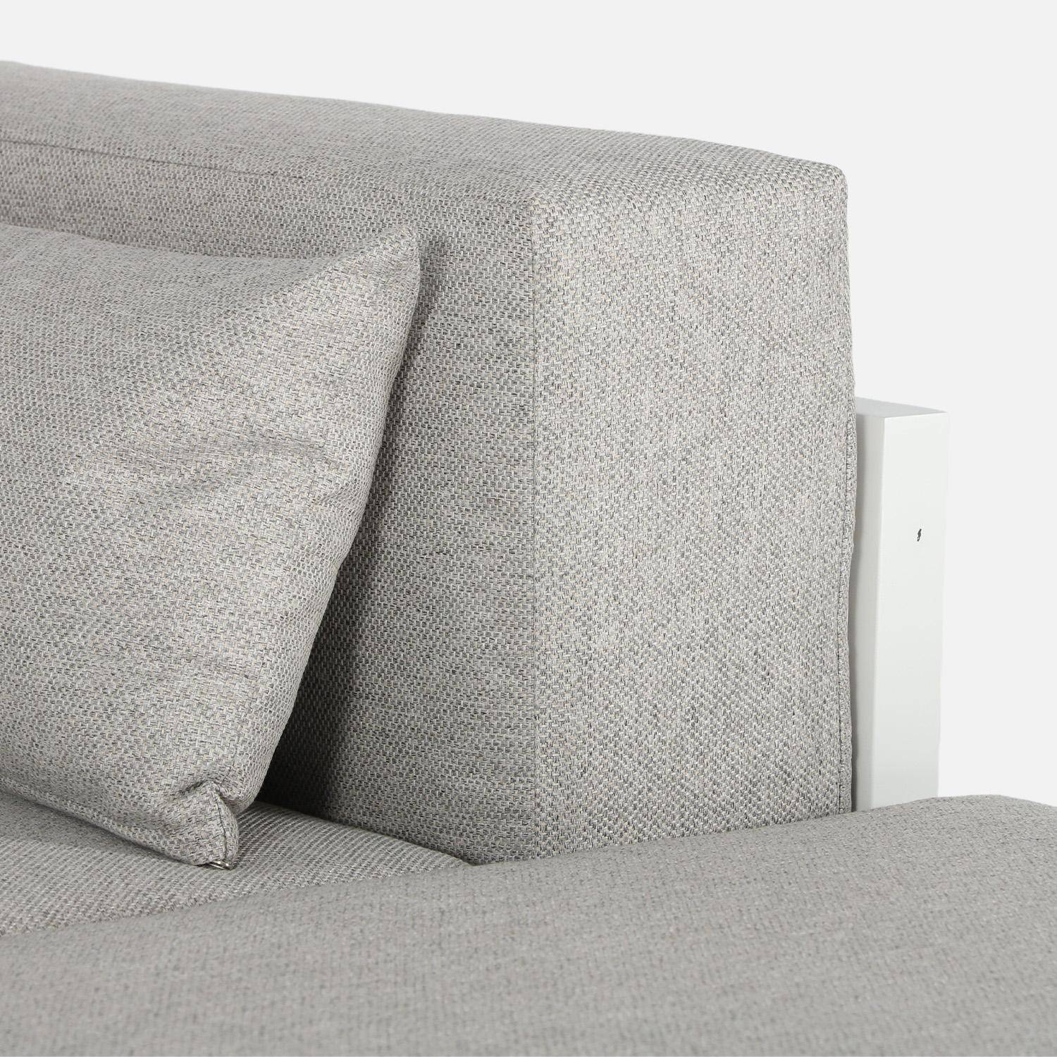 Salotto da giardino modulare in alluminio, 4 posti Bianco - 115x55x38 cm,sweeek,Photo12