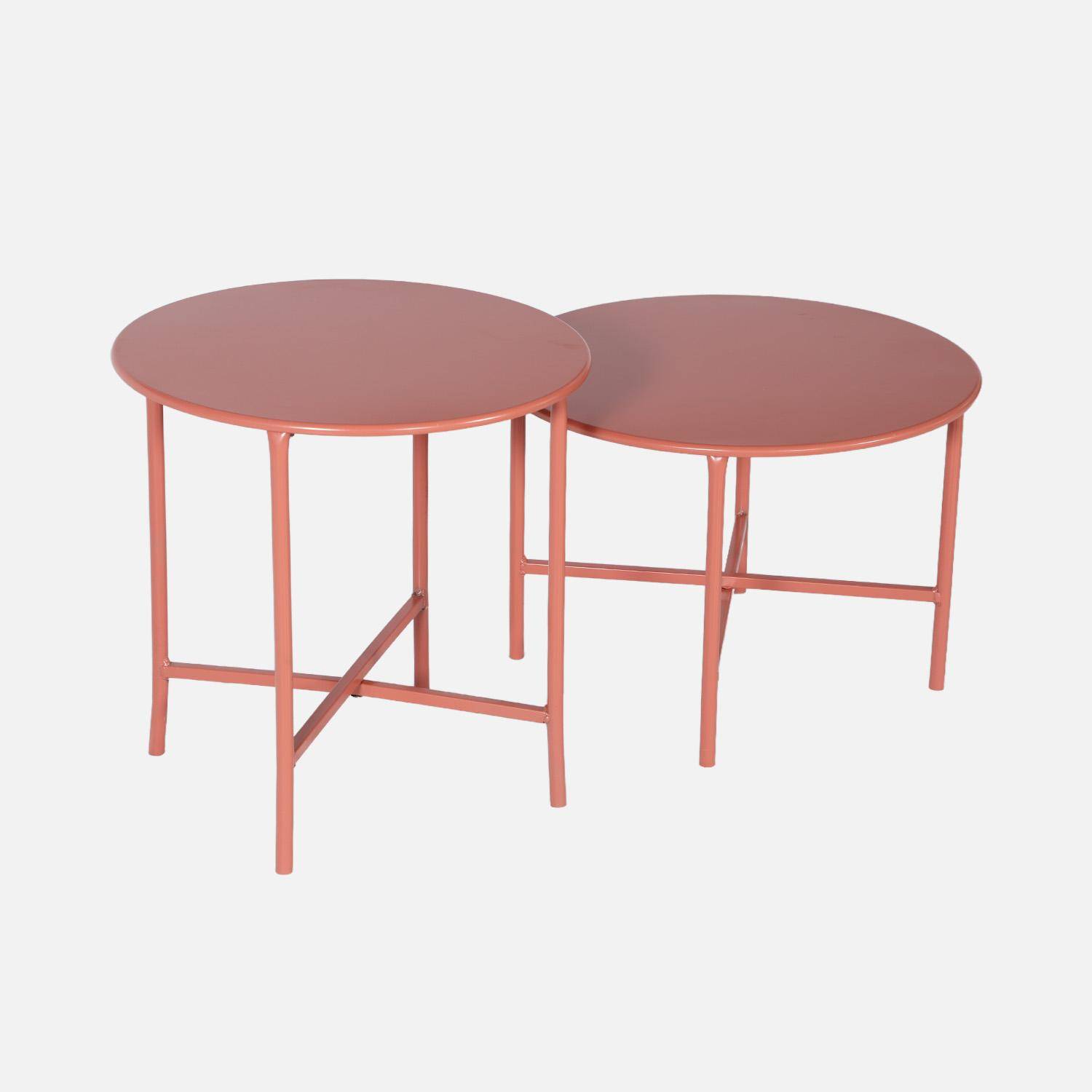 Salon de jardin d'angle acier et cordes 4 places beige et terracotta - Zinoa,sweeek,Photo10