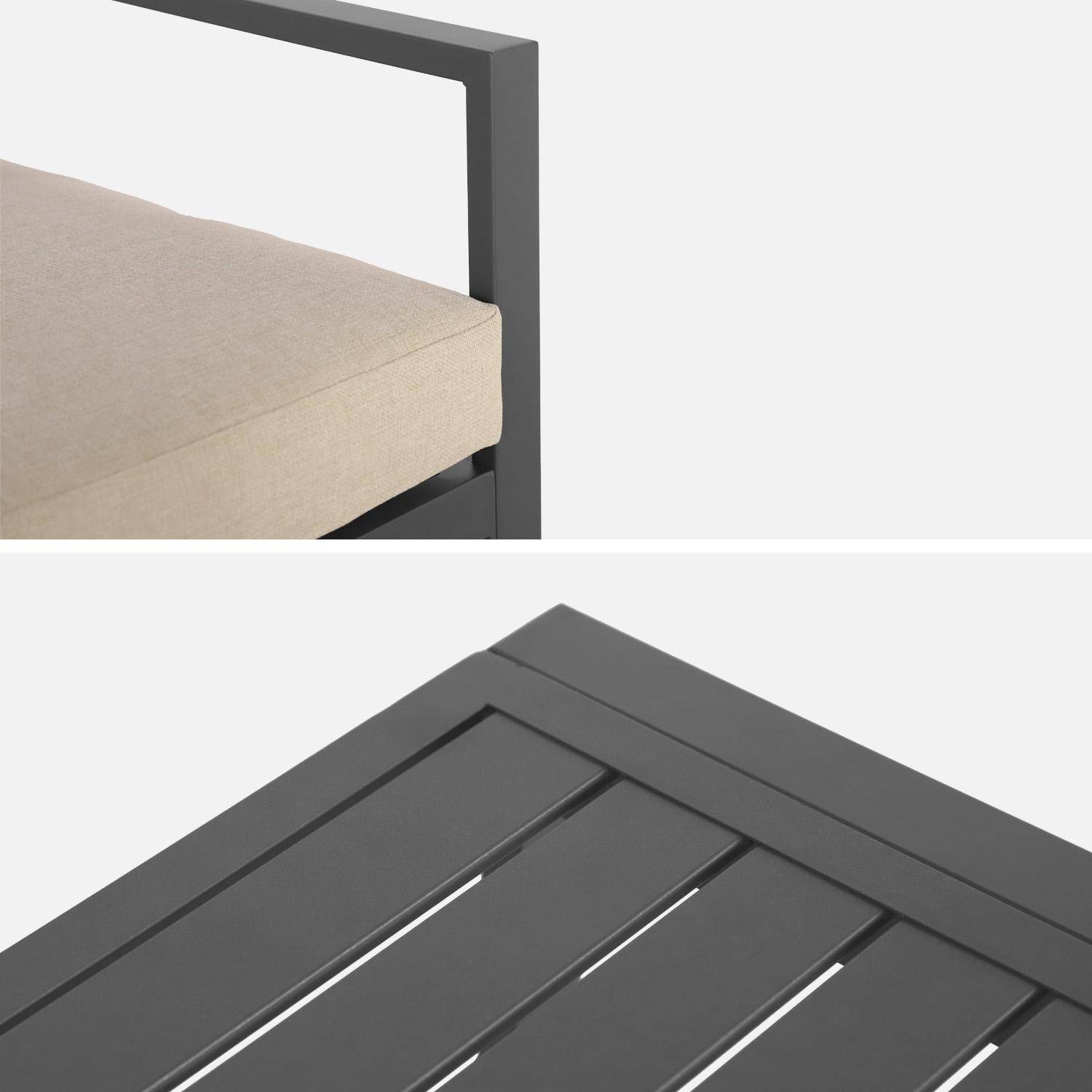 Salon de jardin aluminium 4 places anthracite - Onara Photo10