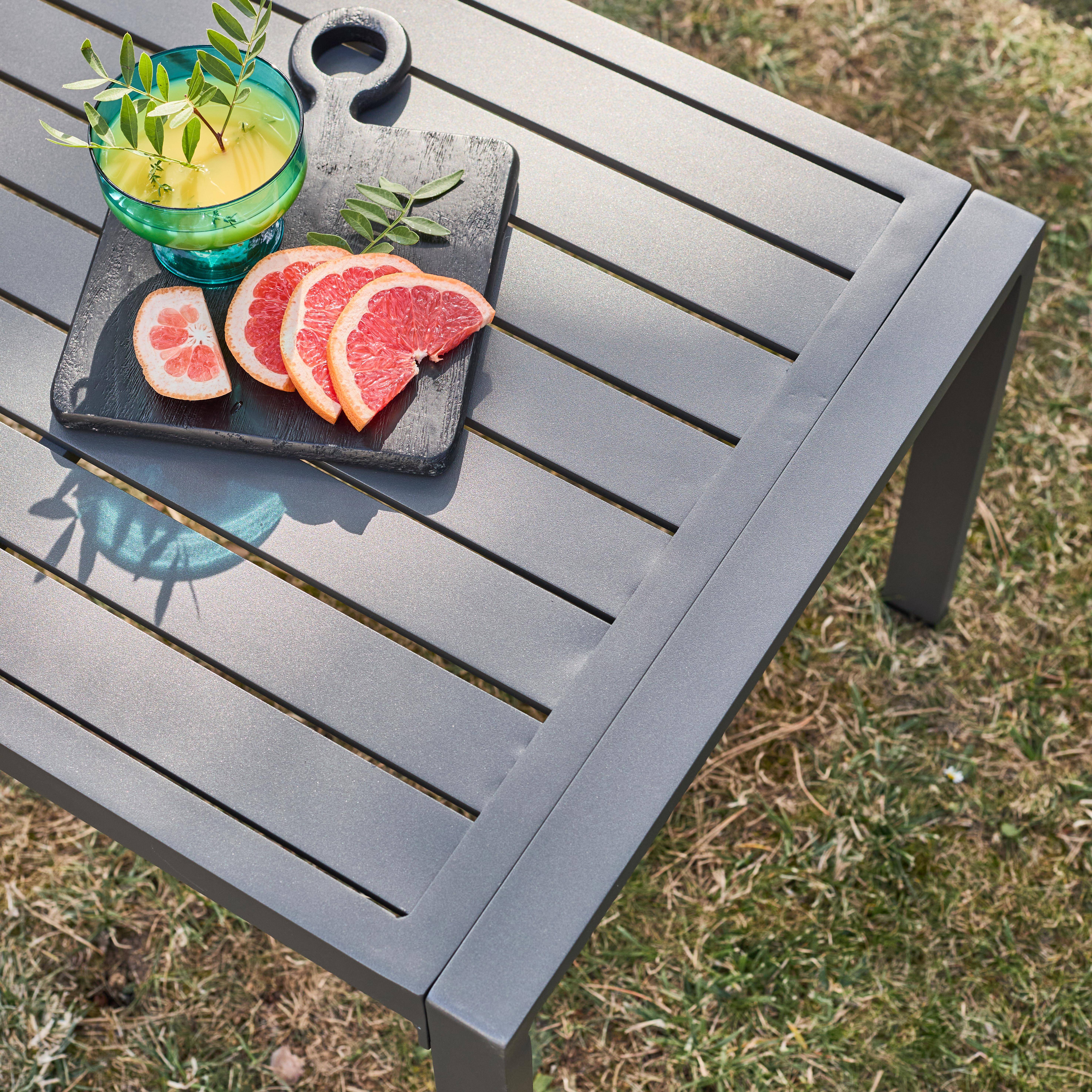 Salon de jardin aluminium 4 places anthracite - Onara,sweeek,Photo4