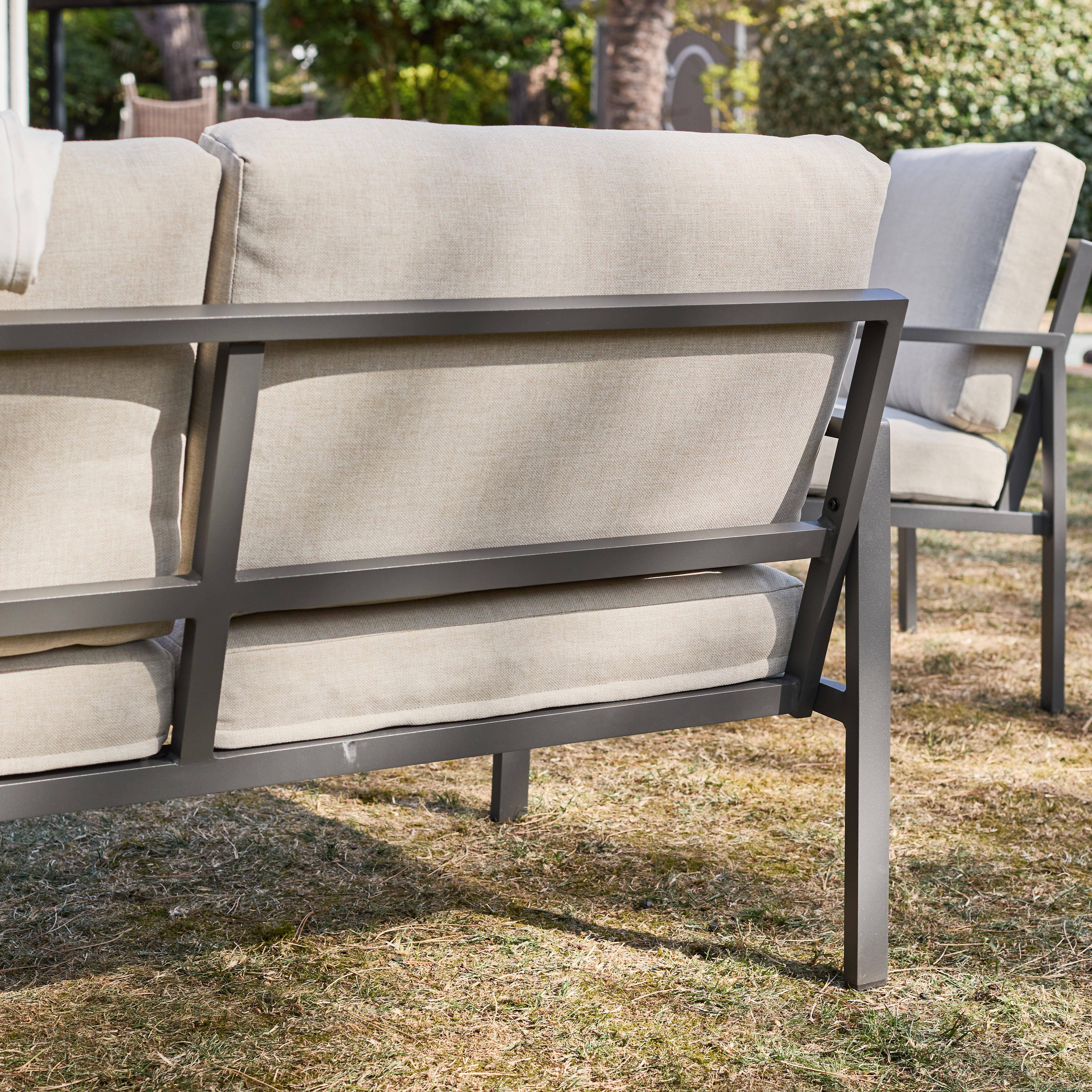 Salon de jardin aluminium 4 places anthracite - Onara,sweeek,Photo6