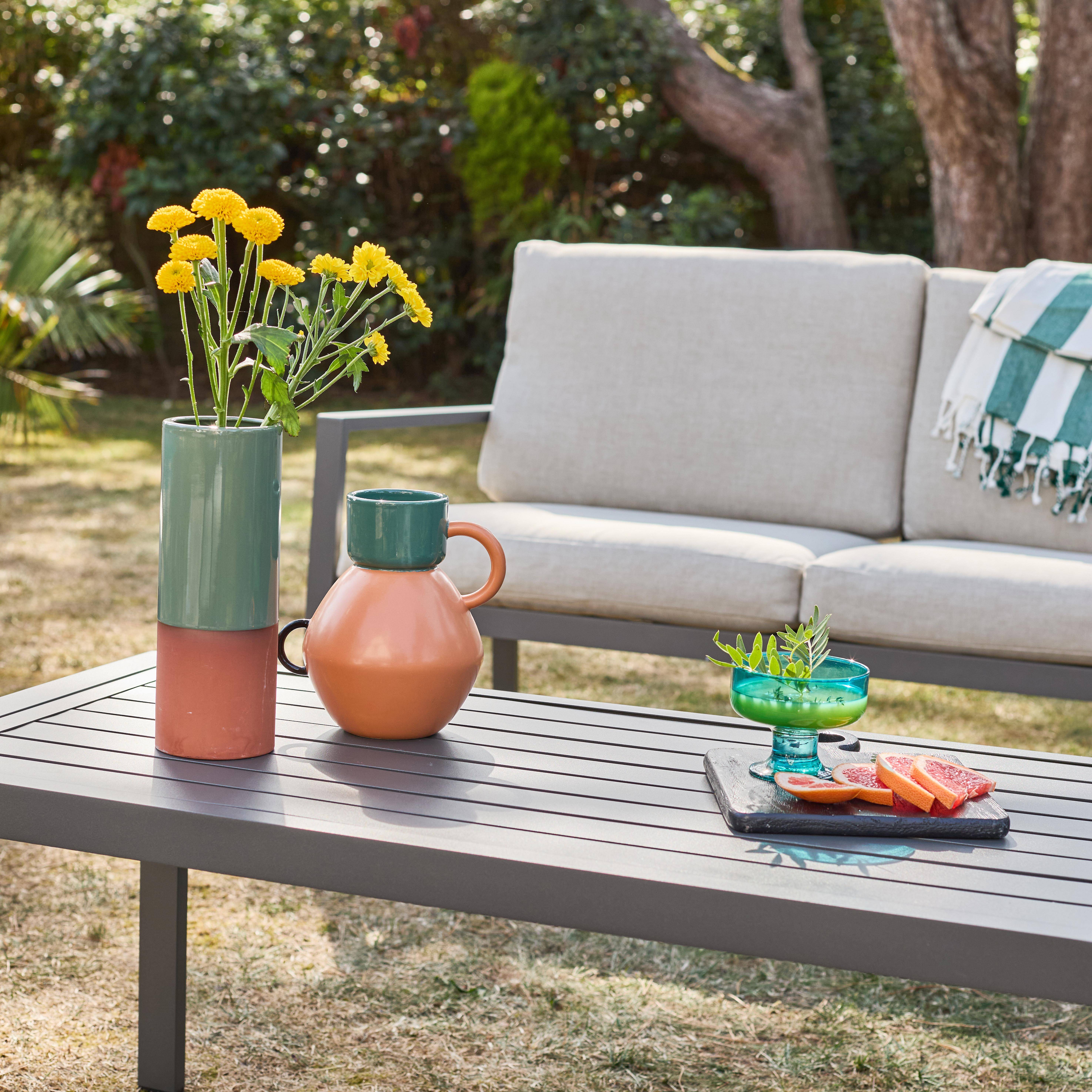 Salon de jardin aluminium 4 places anthracite - Onara,sweeek,Photo3