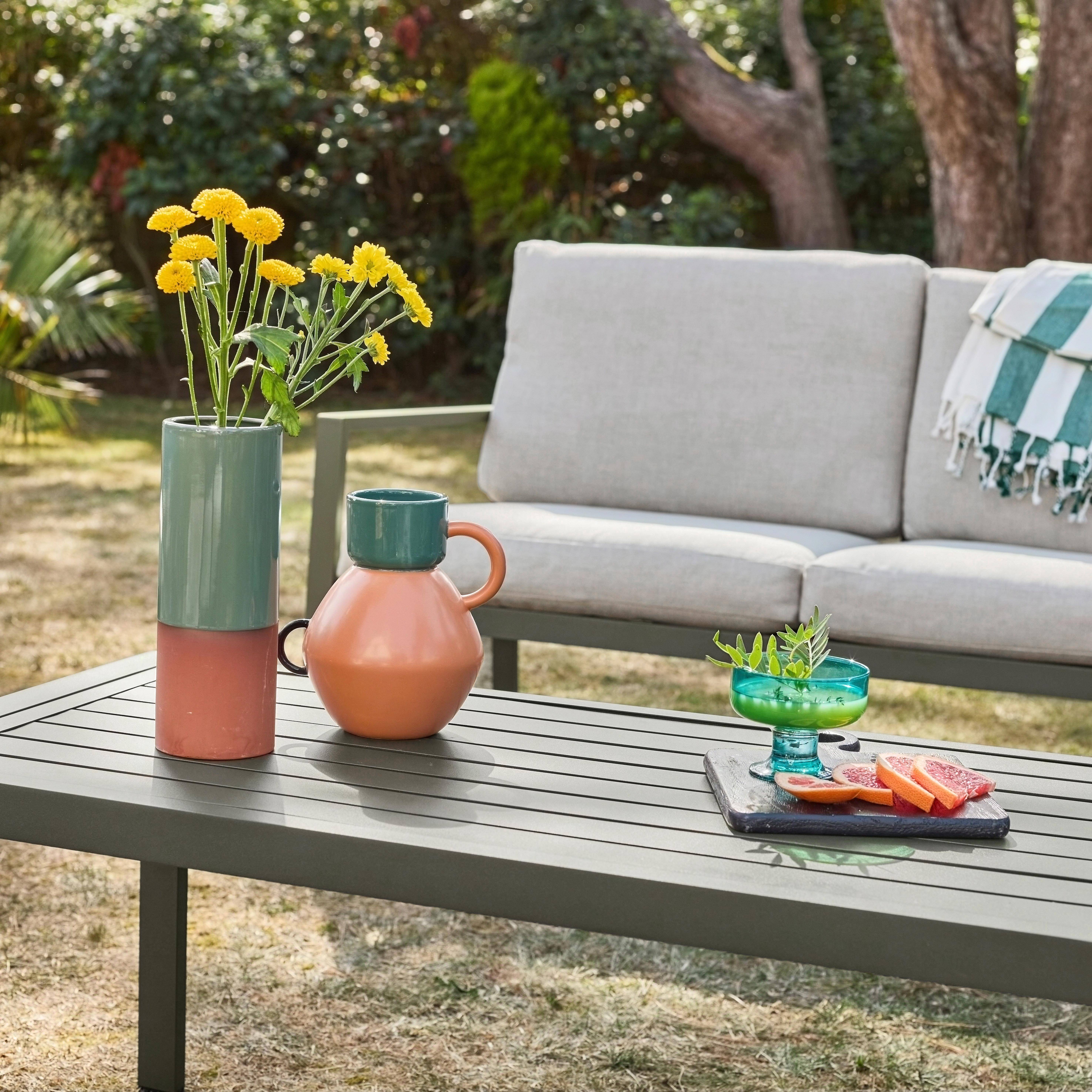 Salon de jardin aluminium 4 places kaki - Onara,sweeek,Photo2